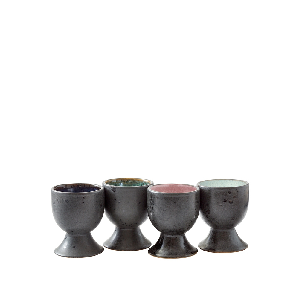 Bitz - Egg cup set - Black/dark assorted