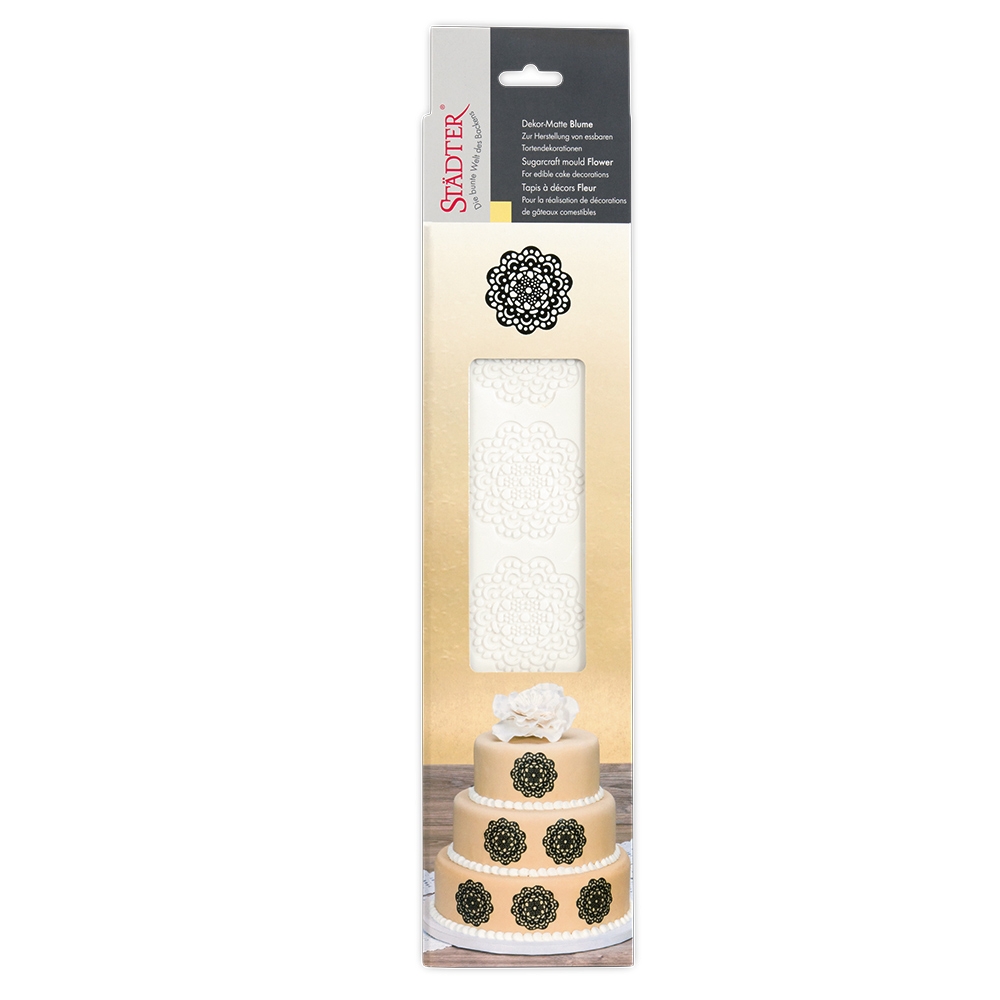 Städter - Cake lace mould Flower - 39,5 x 8 cm - Silicone