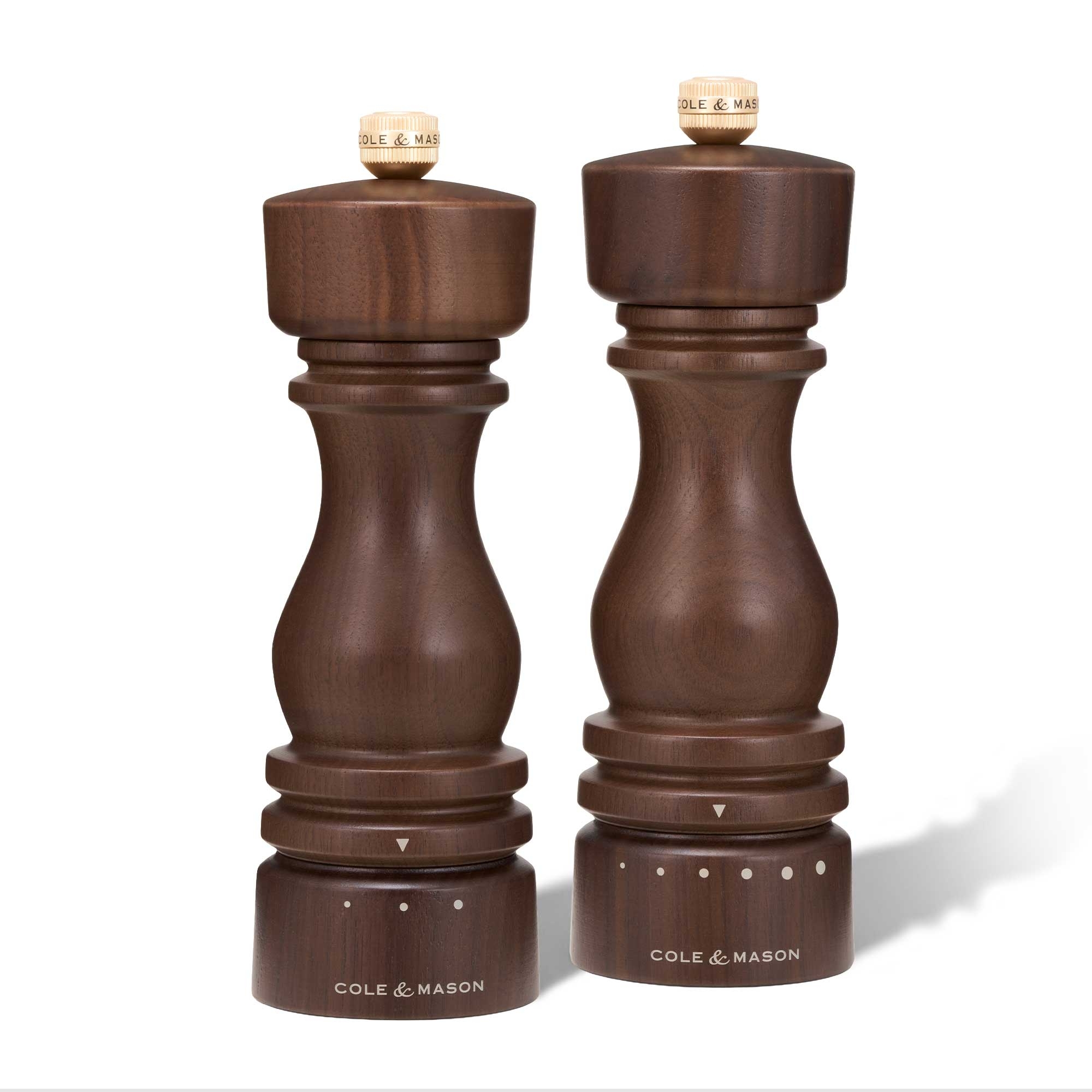 COLE & MASON - London Pepper and Salt Mill Set Walnut