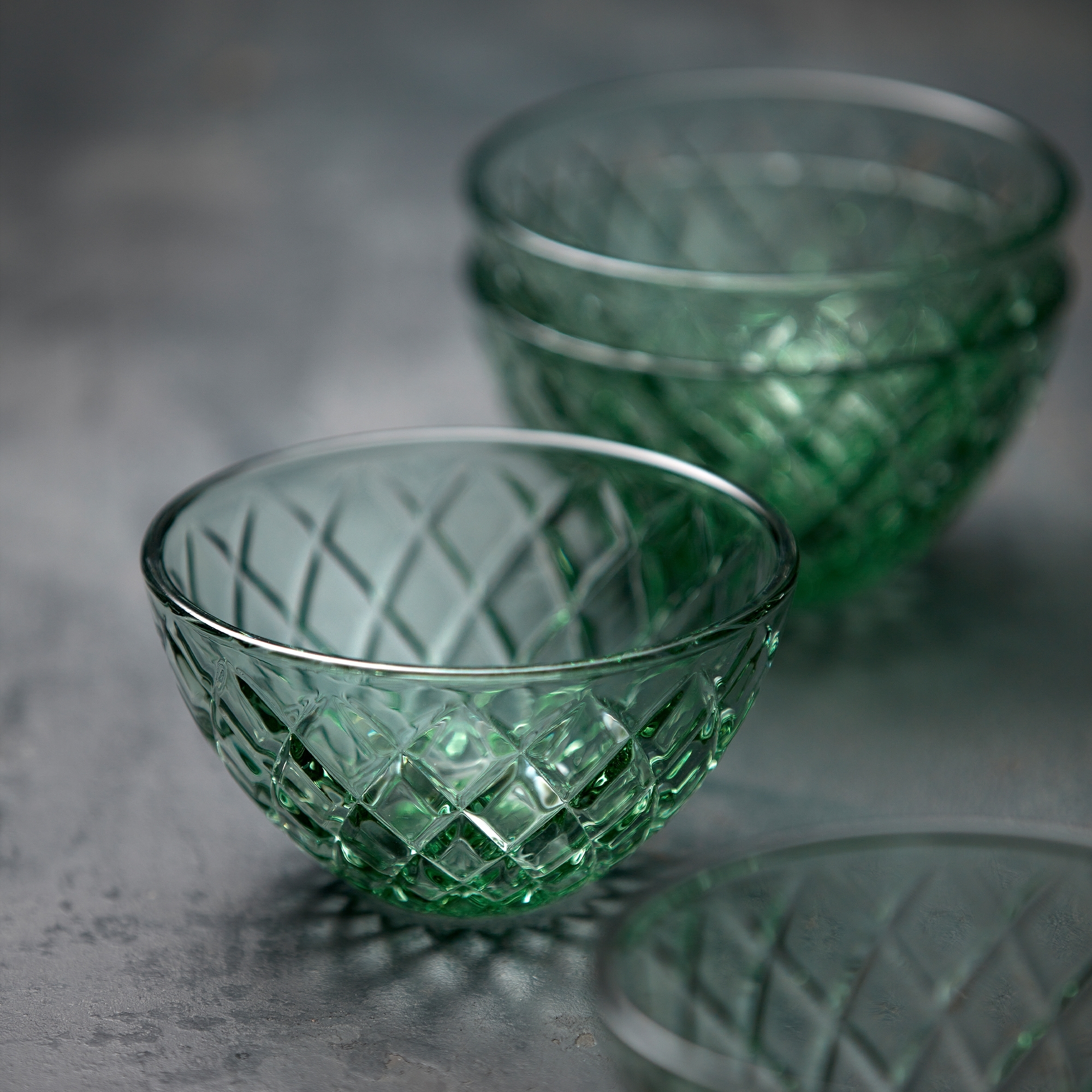 Lyngby Glas -Sorrento - Bowl - Green - 4 pcs.