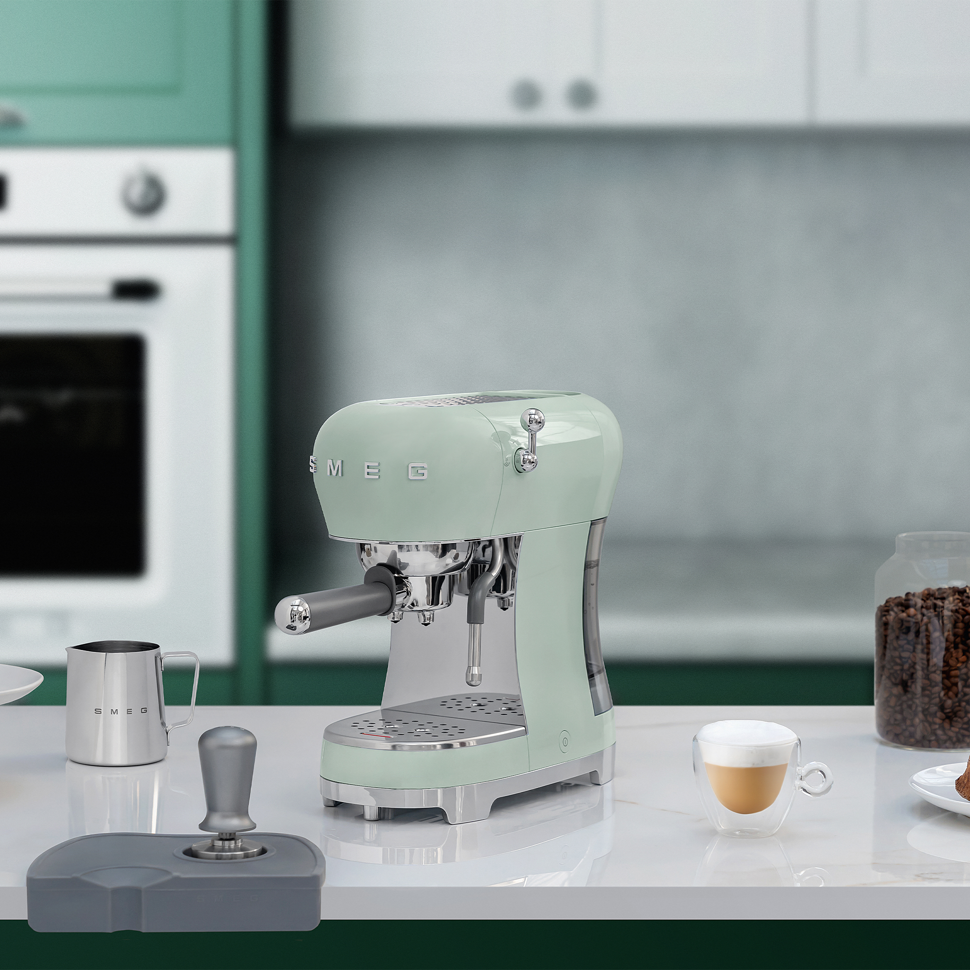 Smeg - Espresso-Kaffeemaschine - Designlinie Stil Der 50° Jahre