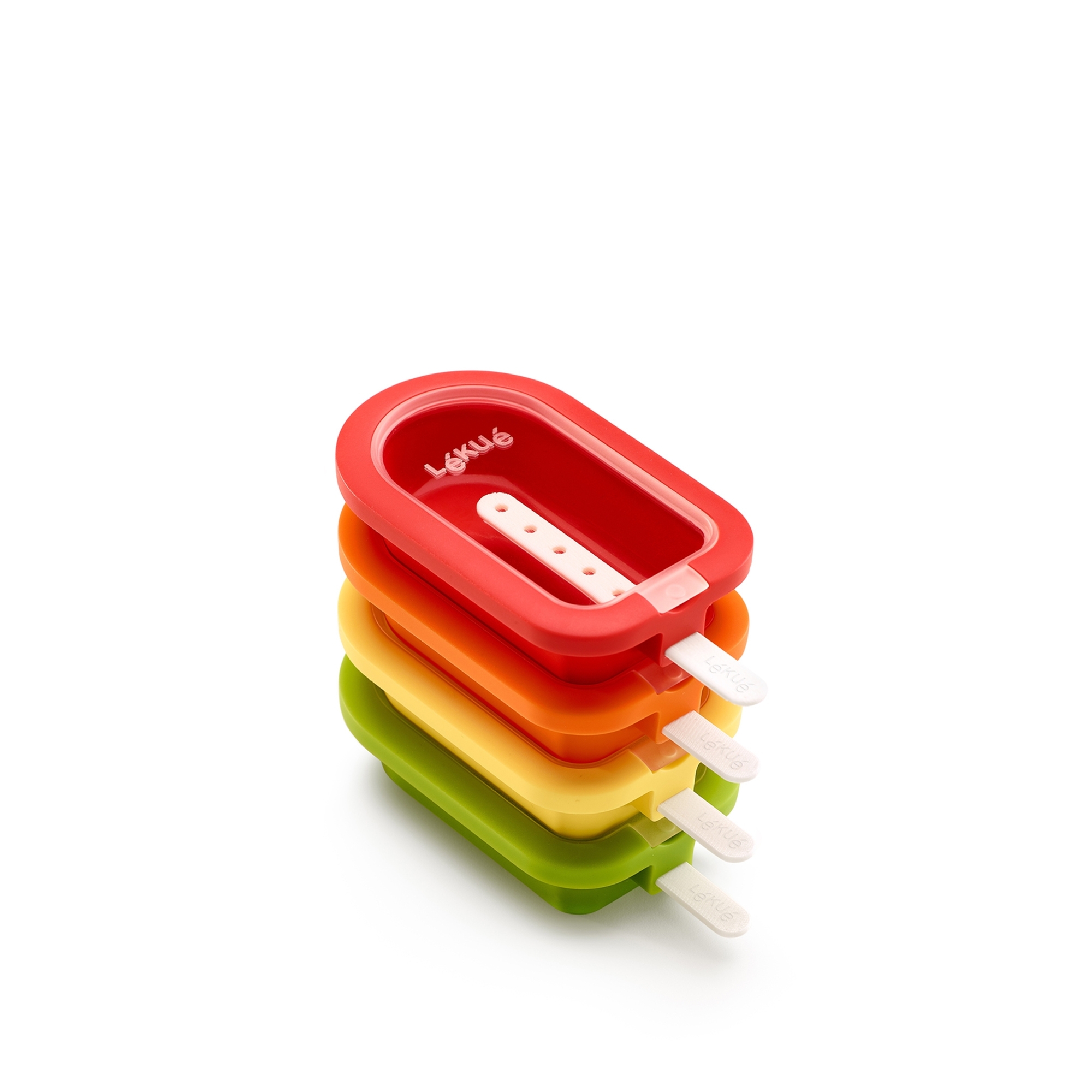 Lékué - Stackable mini popsicle molds, set of 4 colored