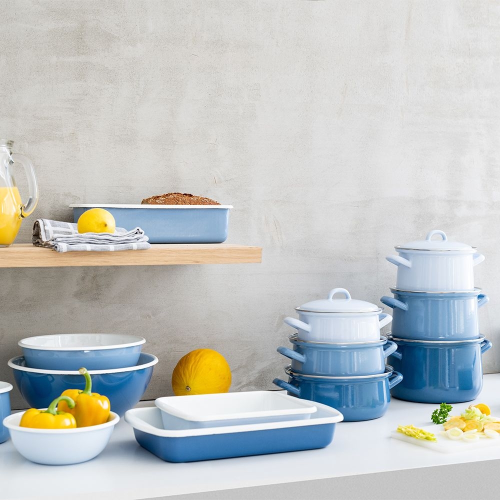 Riess CLASSIC - Nature Blue - Casserole with Lid 18 cm