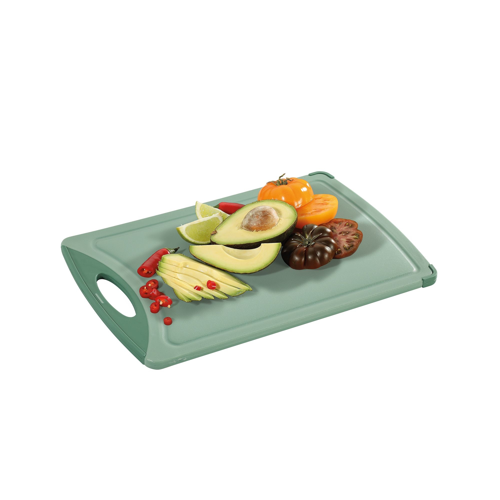 Zassenhaus EASY CUT jade cutting board with vegetables 32x20