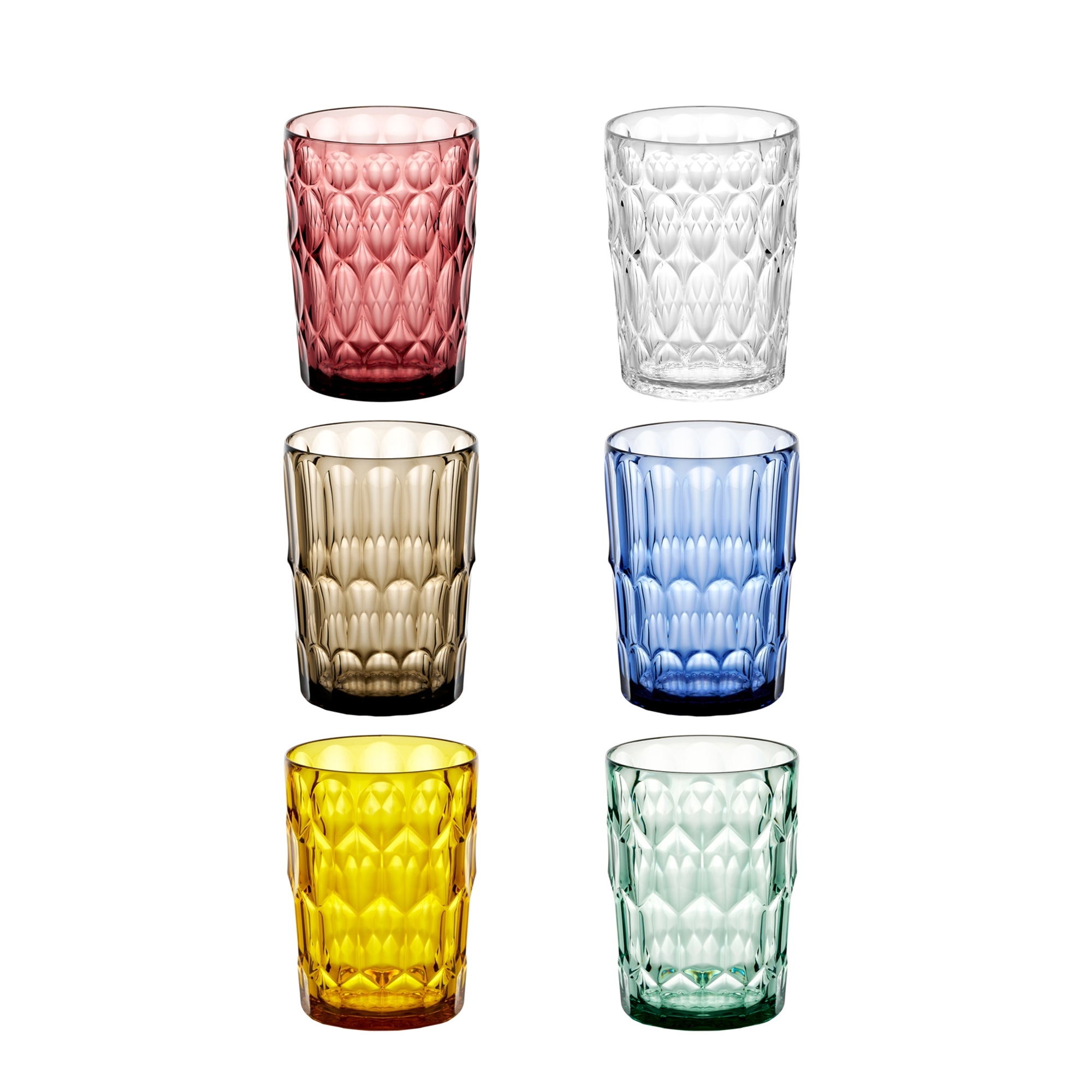 Guzzini - Tall drinking glass "Vanity" Decor 3 - Set of 6