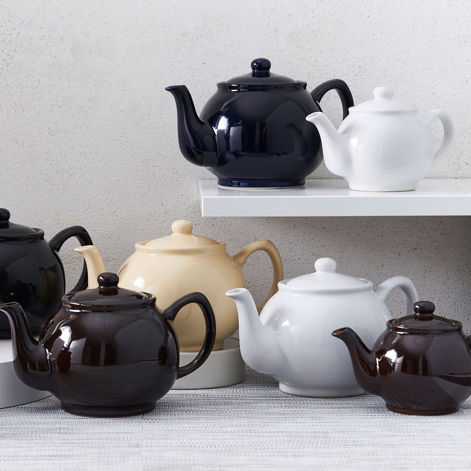 Price & Kensington - Teapot 6 cups + strainer - White
