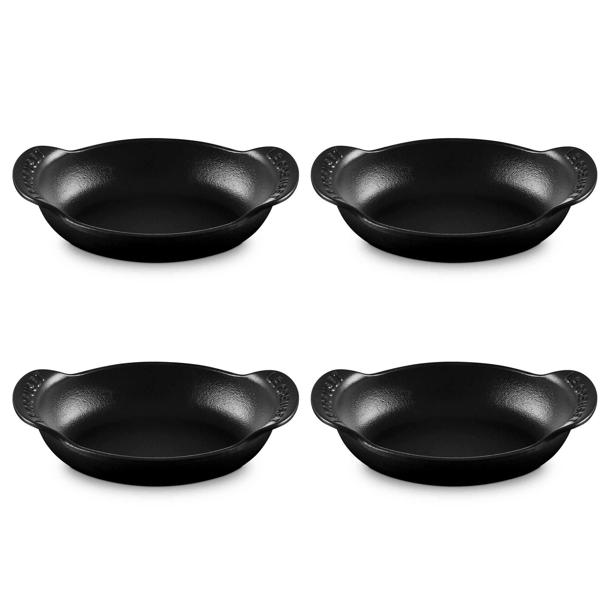 Le Creuset - Mini baking tin oval set of 4 - Black matt - Gourmand Collection Le Creuset - Mini baking tin oval set of 4 - Black matt - Gourmand Collection