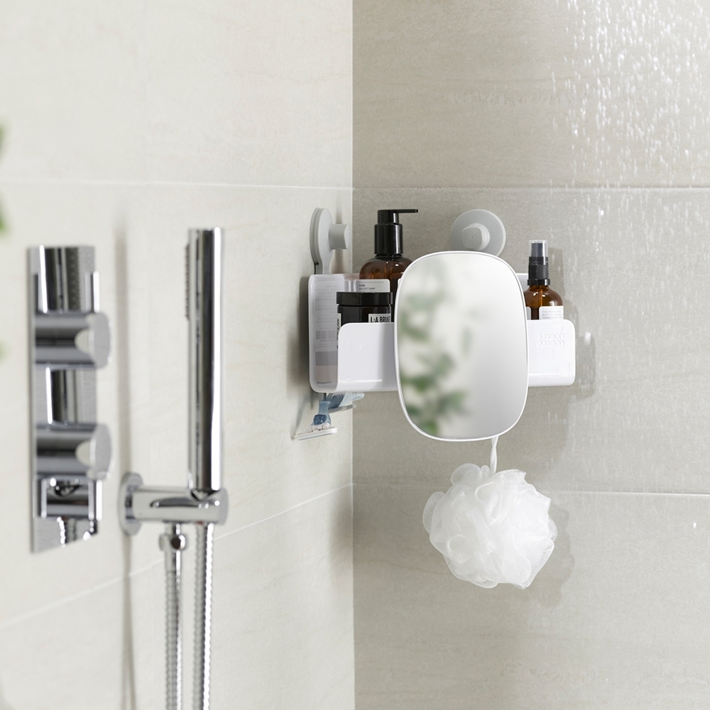 Joseph Joseph - EasyStore™ Dusch-Eckablage mit Spiegel