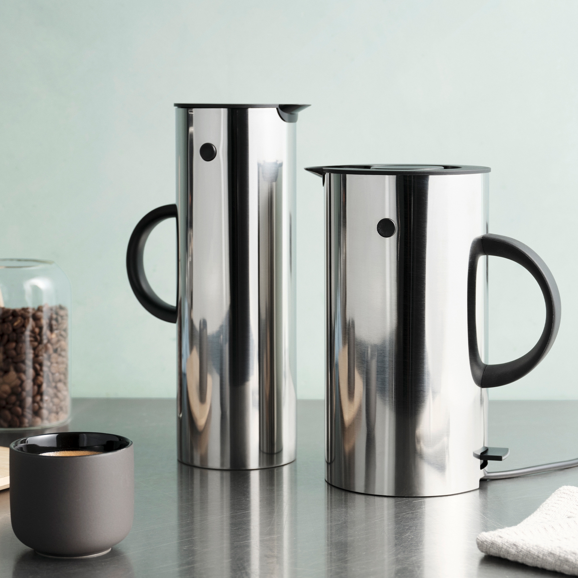 Stelton - EM77 Isolierkanne 1L - Edelstahl
