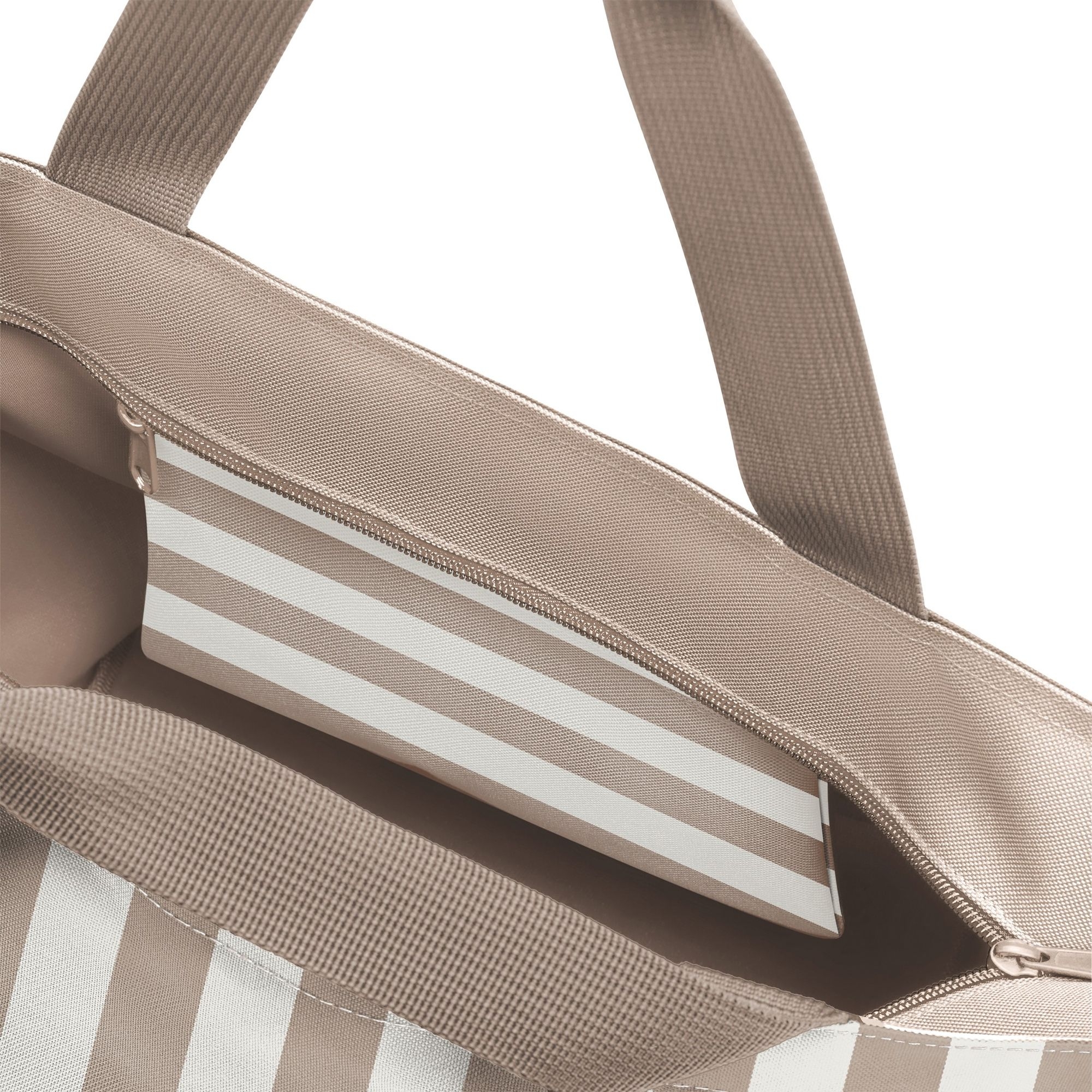 reisenthel - shopper M - summerstripes coffee