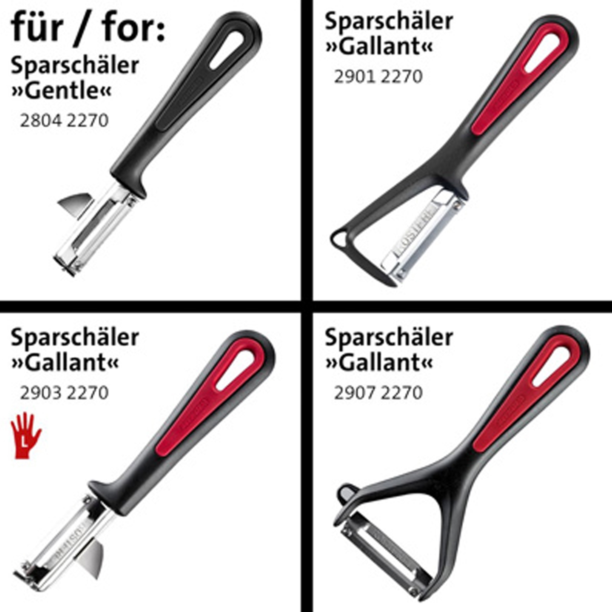 Westmark Ersatzklingen für Gentle und Gallant Schäler