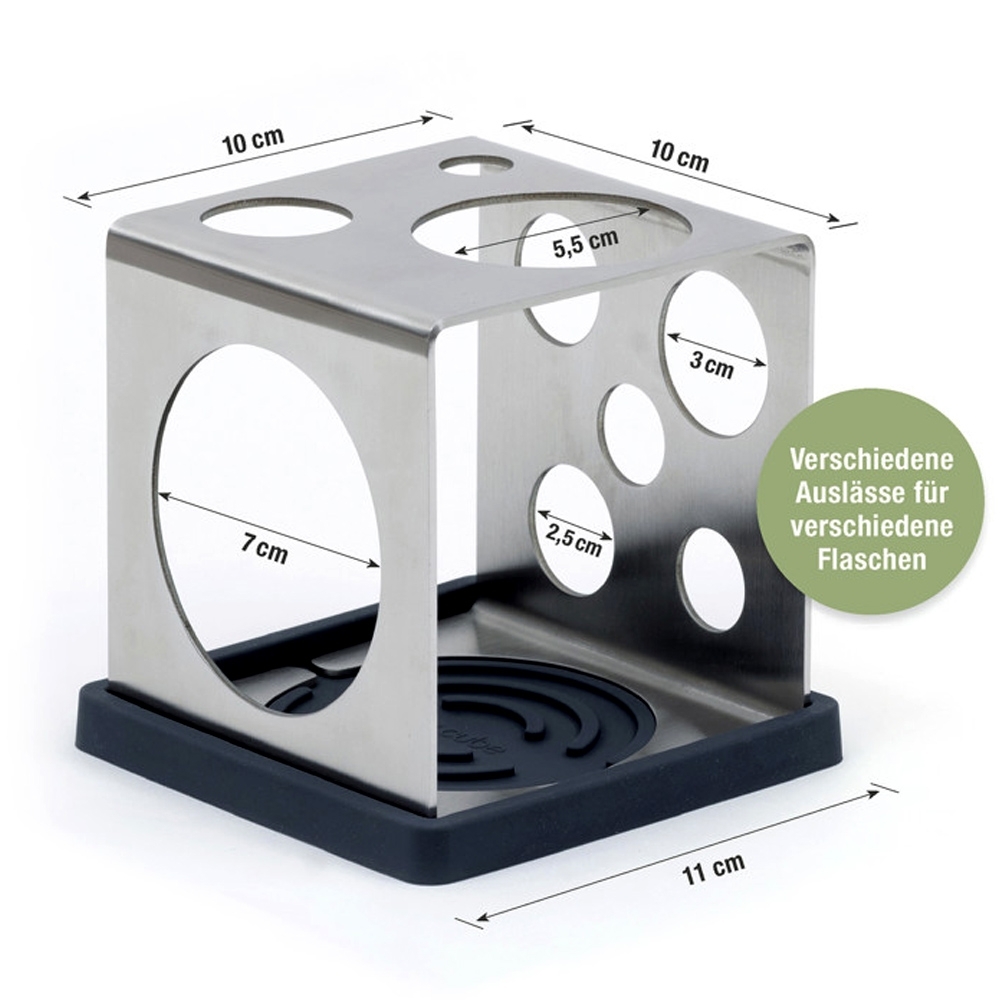 Bainstream - dri.cube steel | Abtropfbehälter Edelstahl