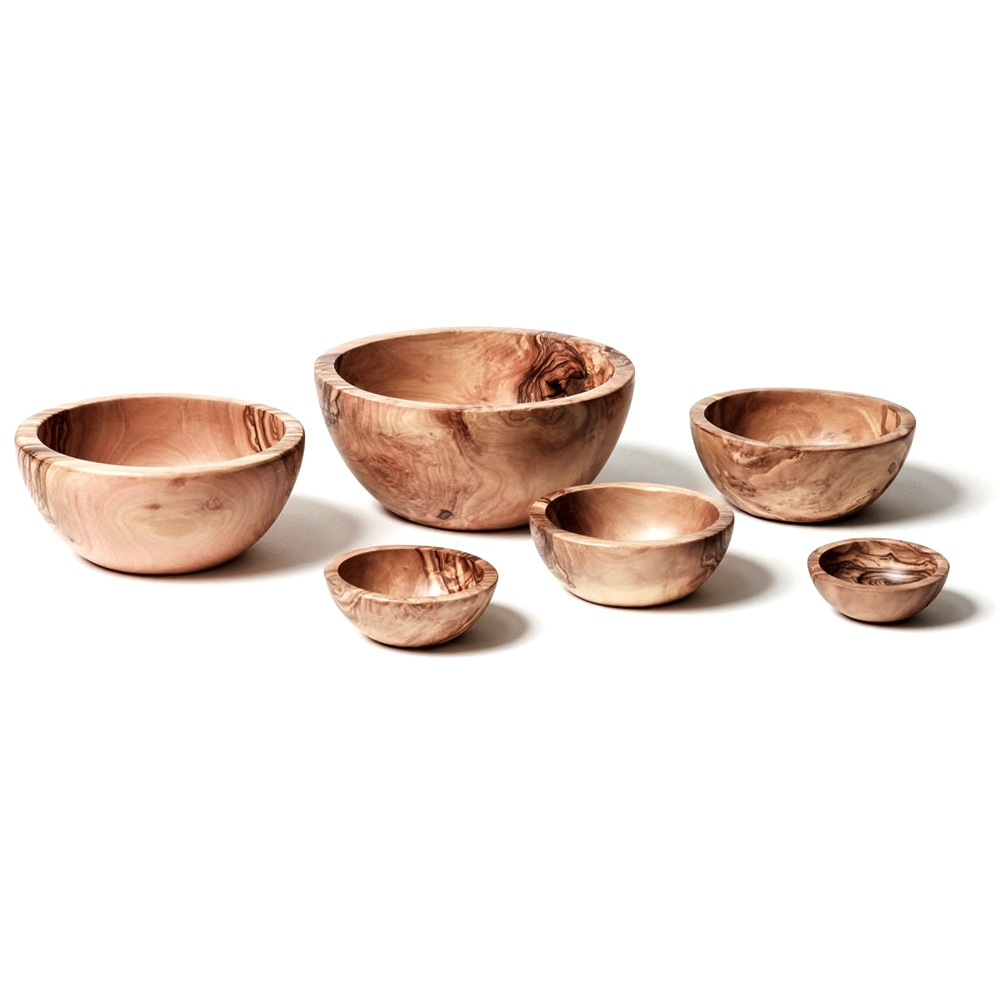 BÉRARD - Set of 6 bowls - olive wood BÉRARD - Set of 6 bowls - olive wood