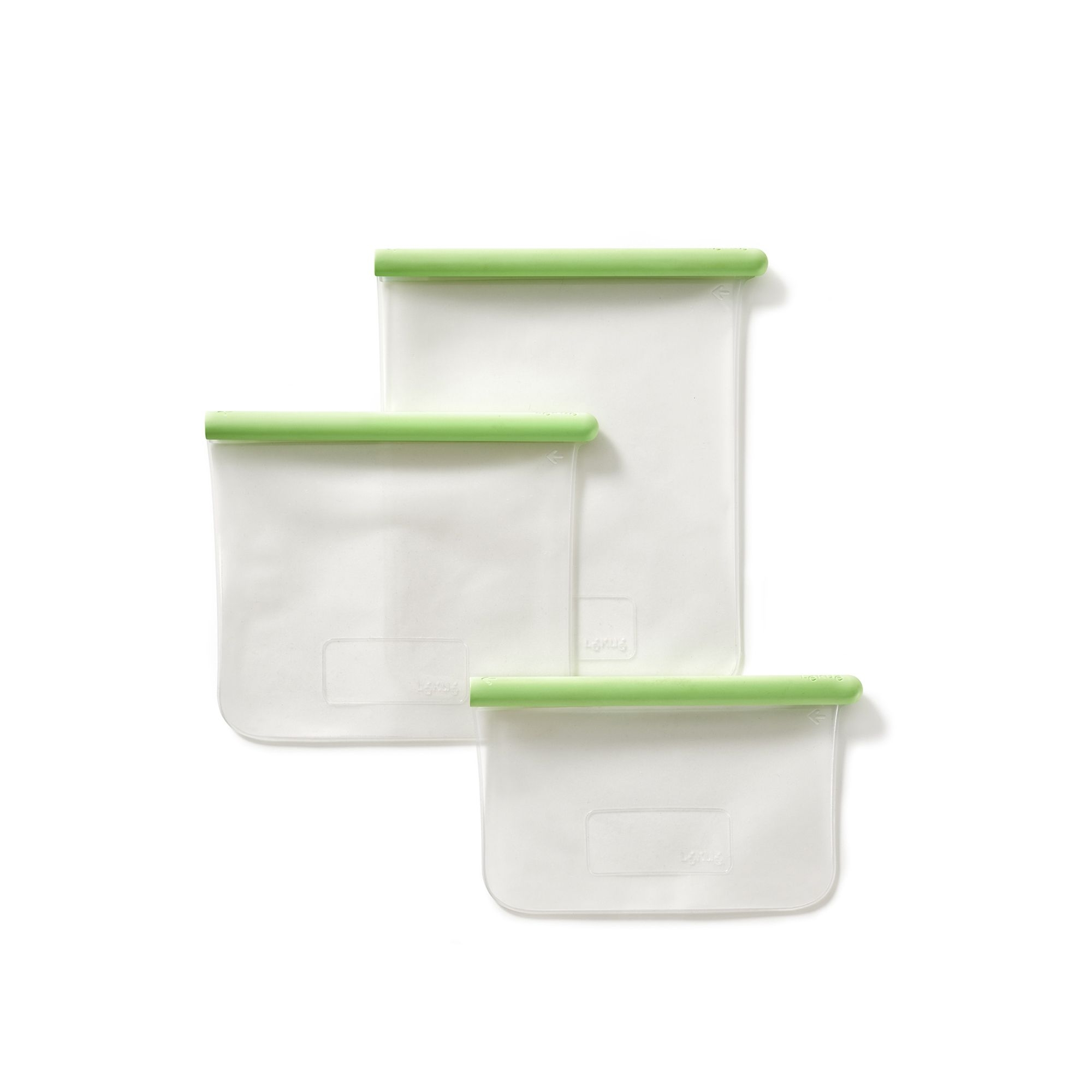 Lékué - Reusable silicone bags, set of 3 green