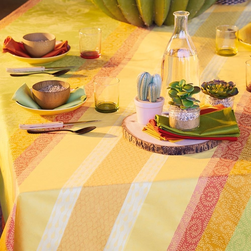 Garnier-Thiebaut - Tablecloth special cut 140 x 150 cm - Mille Rivera Provenc – c