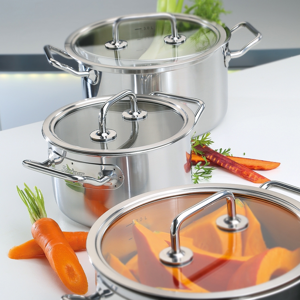 Spring - Pot set 4 pieces BRIGADE BASIC Spring - Pot set 4 pieces BRIGADE BASIC