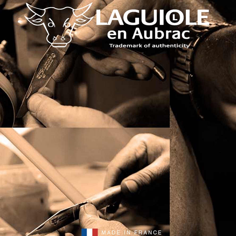 Laguiole - Folding / pocket knife forged Amourette shiny