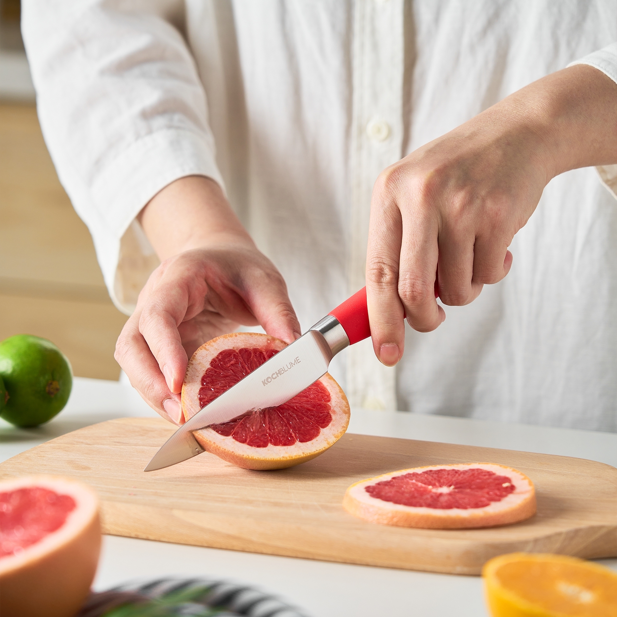 Kochblume - Vegetable knife S, smooth blade, taupe Kochblume - Vegetable knife S, smooth blade, taupe