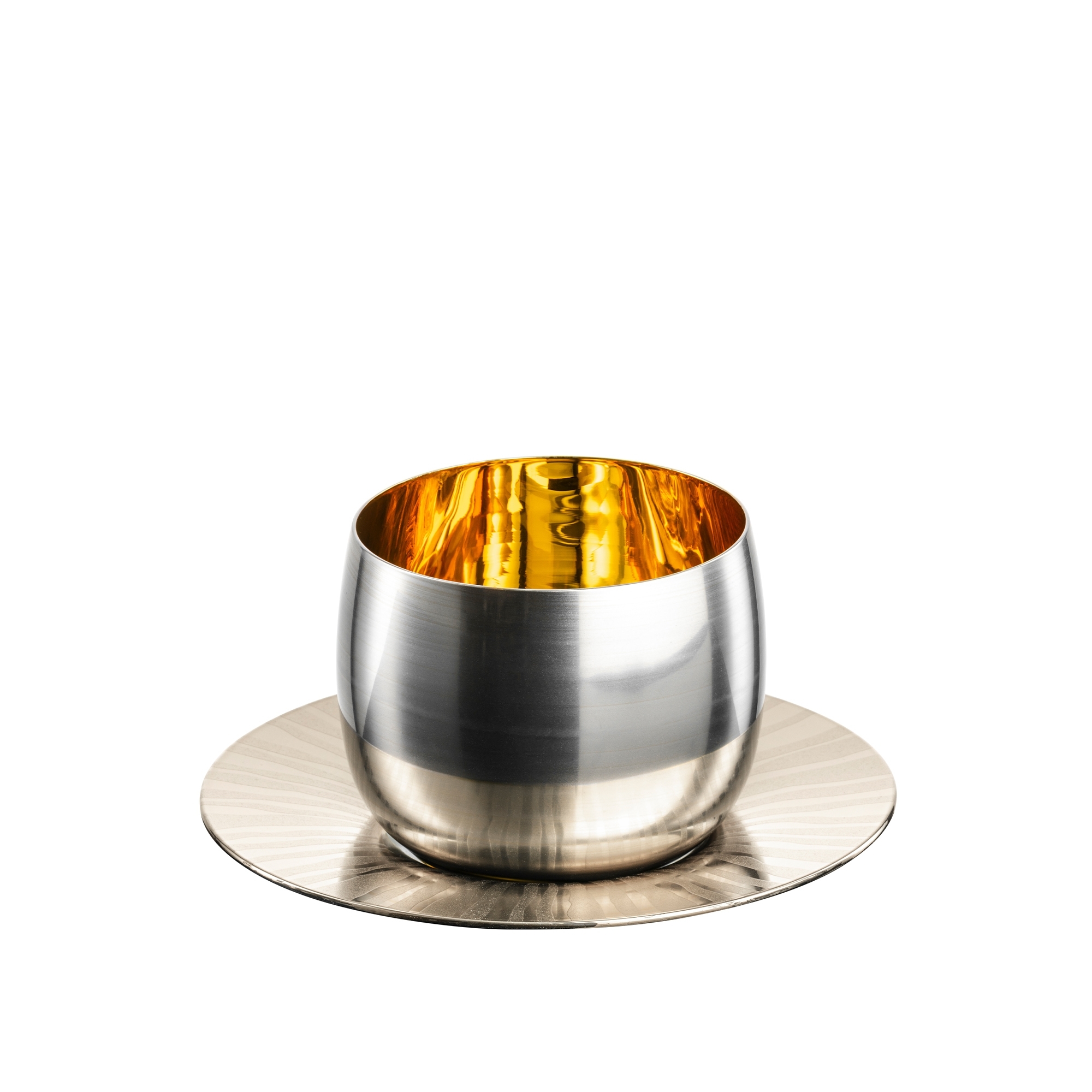 Eisch - Cappuccino Set Sun COSMO, platinum/gold