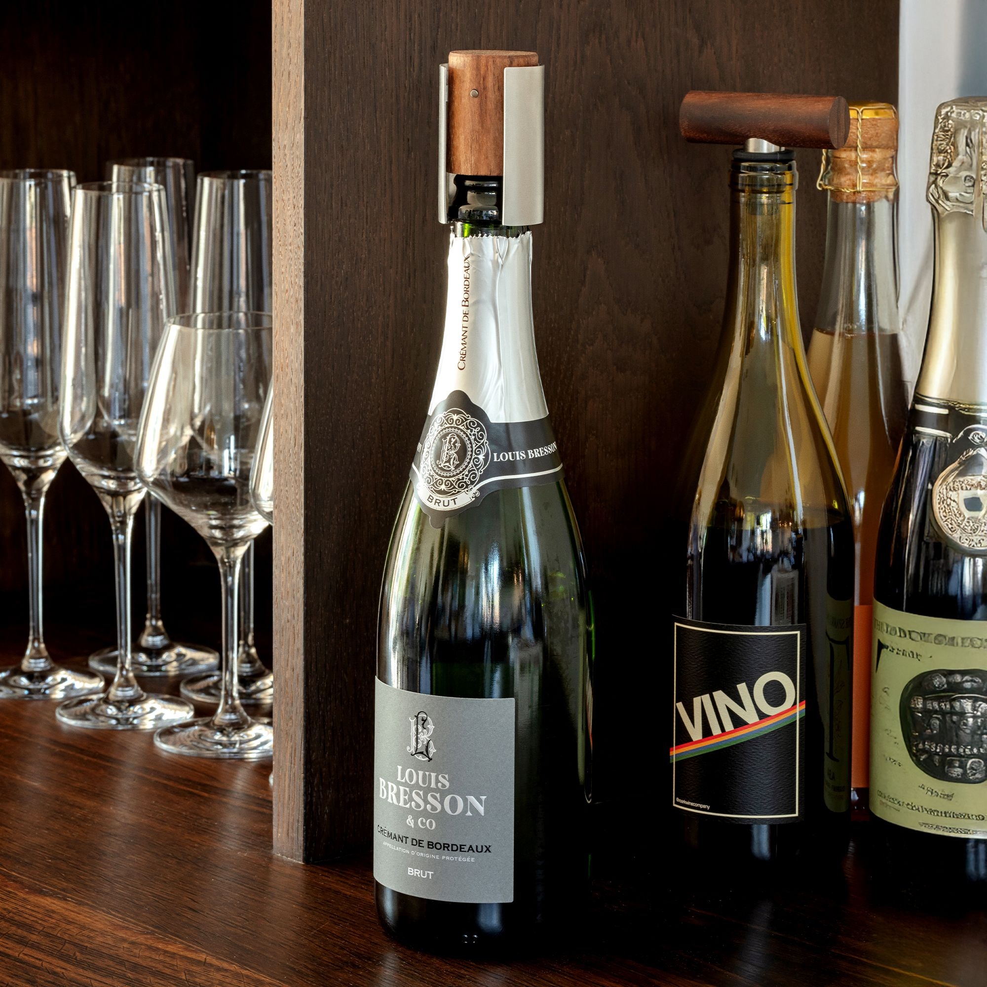 Champagnerflasche mit hochwertigem Sektverschluss