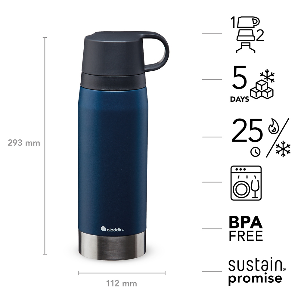 aladdin - CityPark Thermavac™ - vacuum jug with 2 integrated mugs 1.1 L