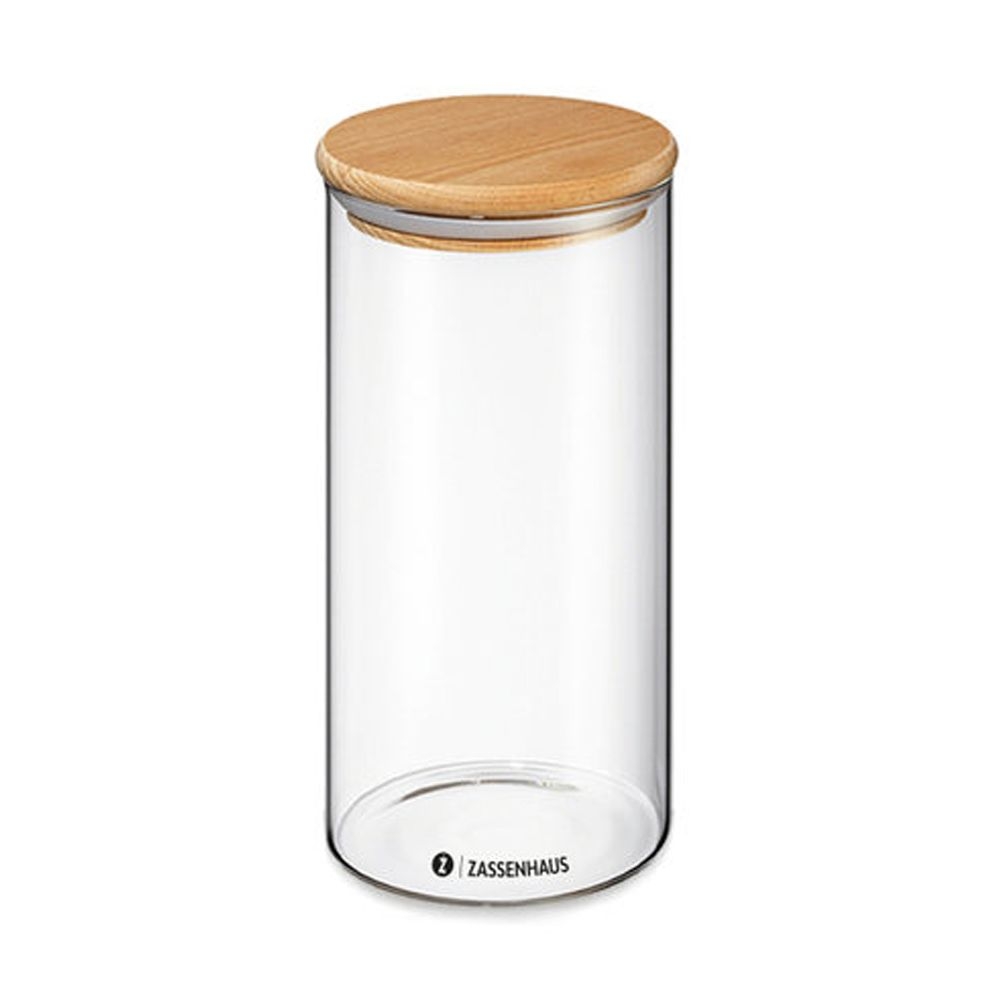 Zassenhaus - glass jar with wood lid  -1300 ml Zassenhaus - glass jar with wood lid  -1300 ml