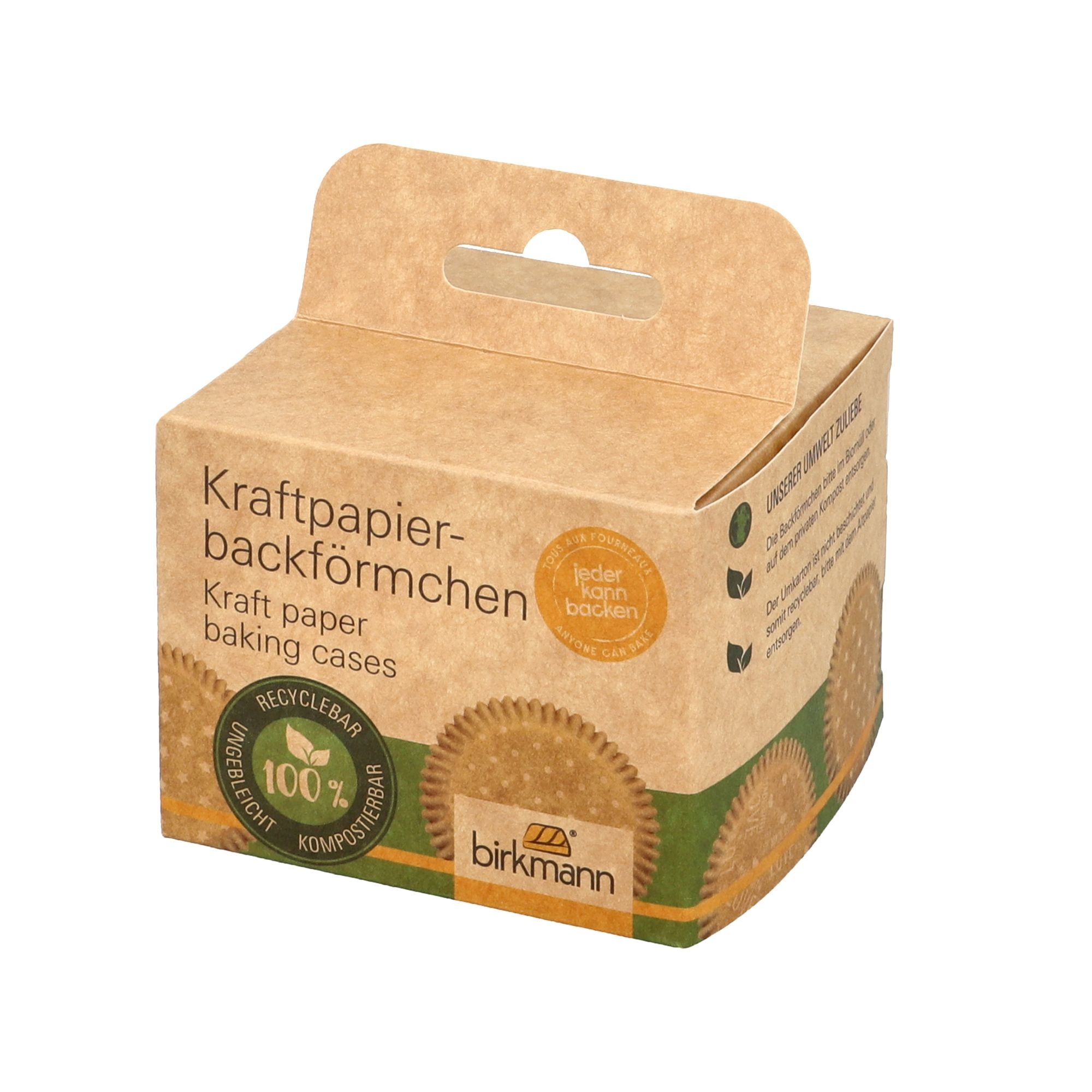 Birkmann kraft paper baking cases 75 pcs, recyclable