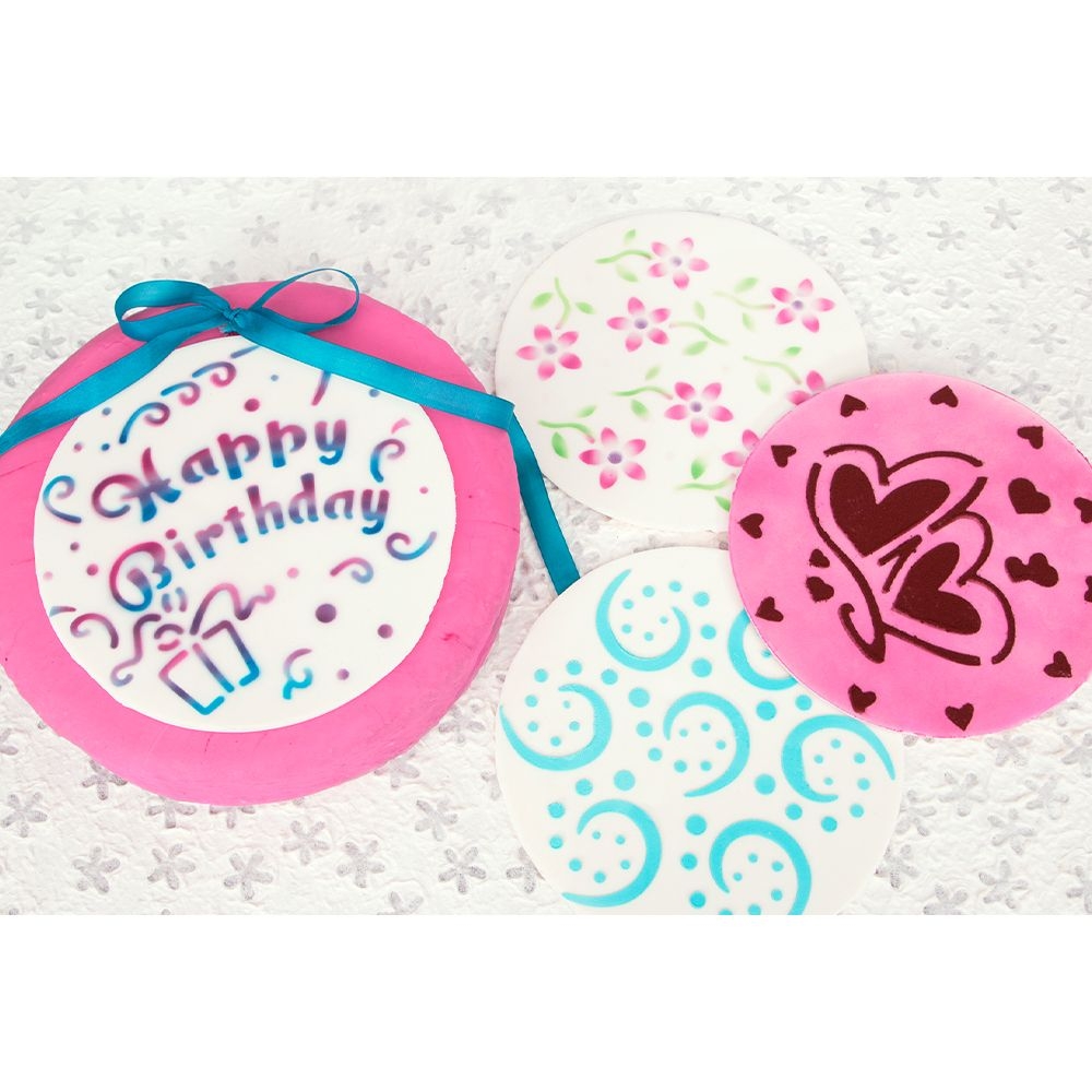 Städter - Decorative stencil Party Mix - ø 20 cm - Set of 4 Städter - Decorative stencil Party Mix - ø 20 cm - Set of 4