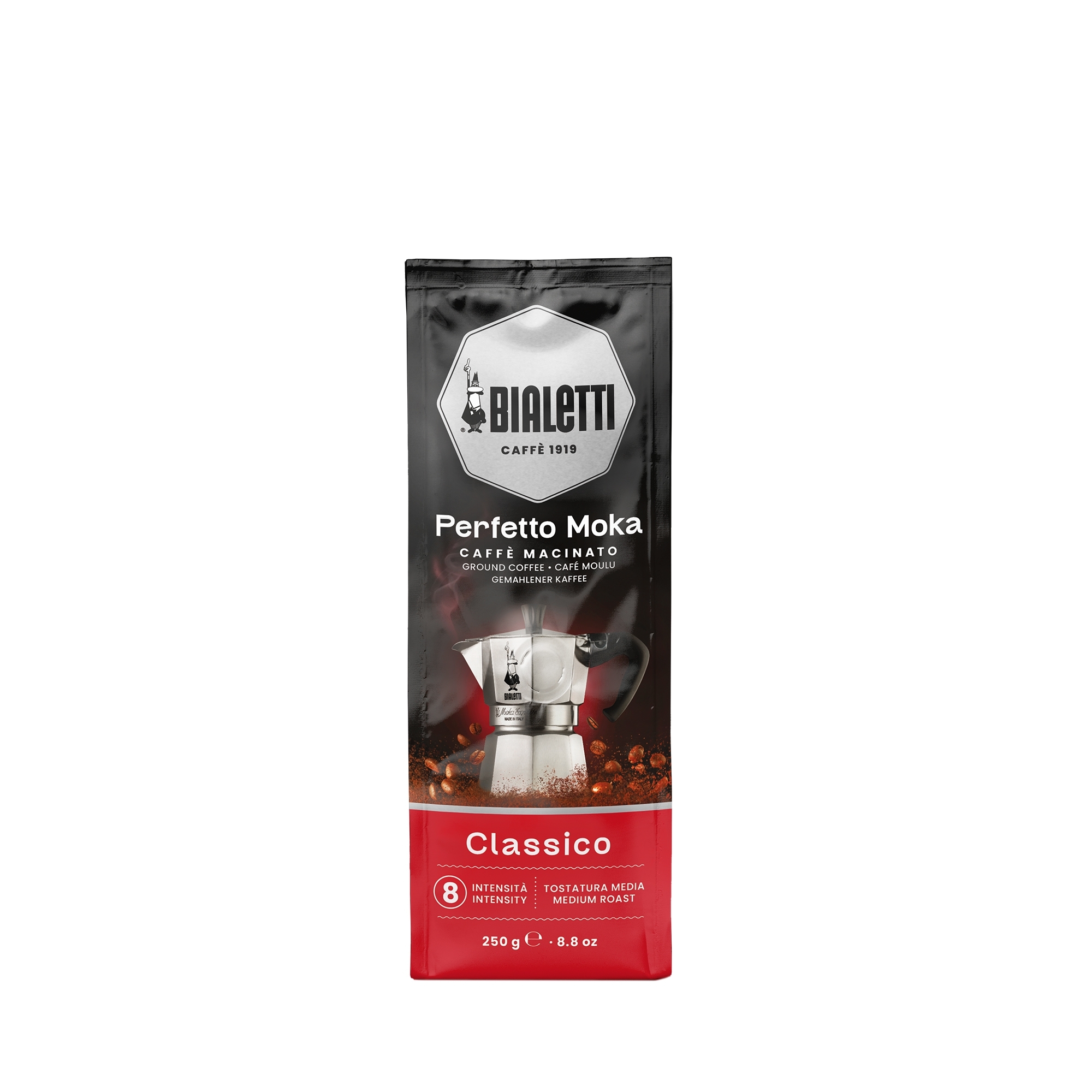 Bialetti - Perfetto Moka Classico, Kaffee gemahlen 250g