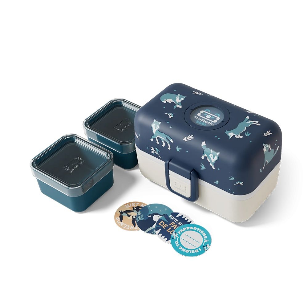 monbento - MB Tresor Kinder Lunch Box, blau Wolf