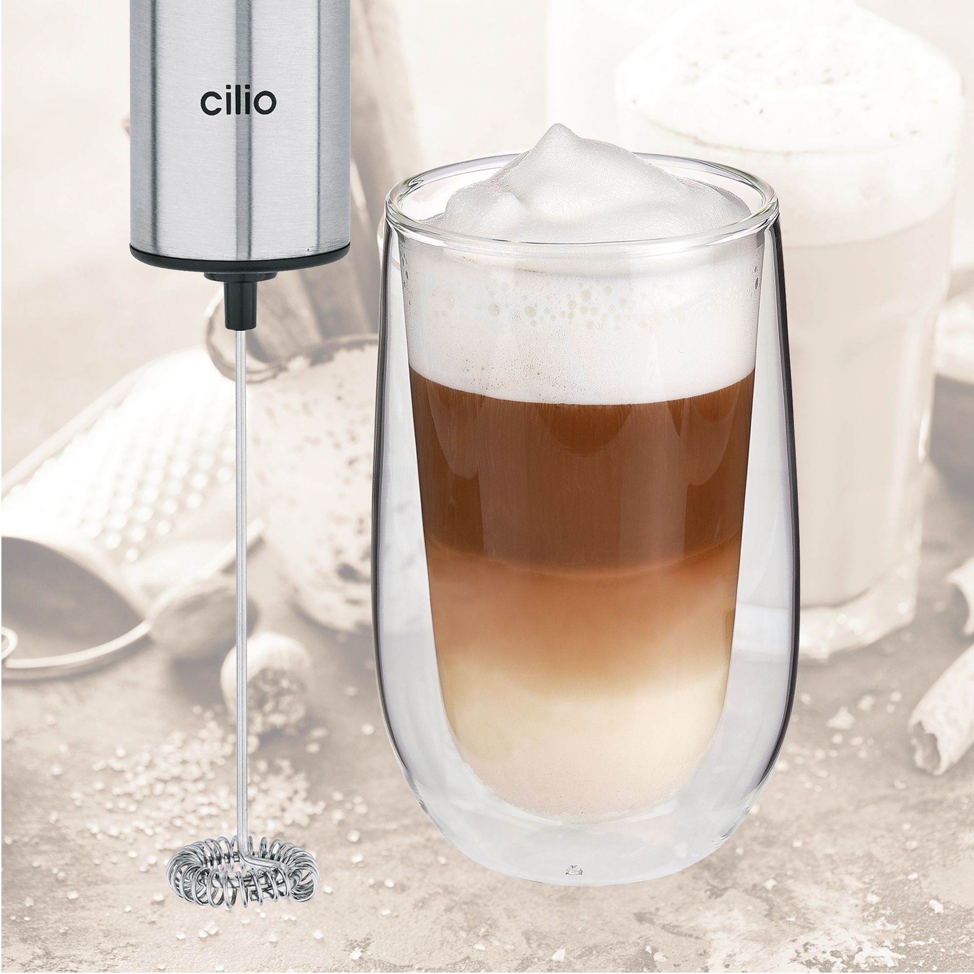 Cilio - milk frother BARISTA - silver Cilio - milk frother BARISTA - silver