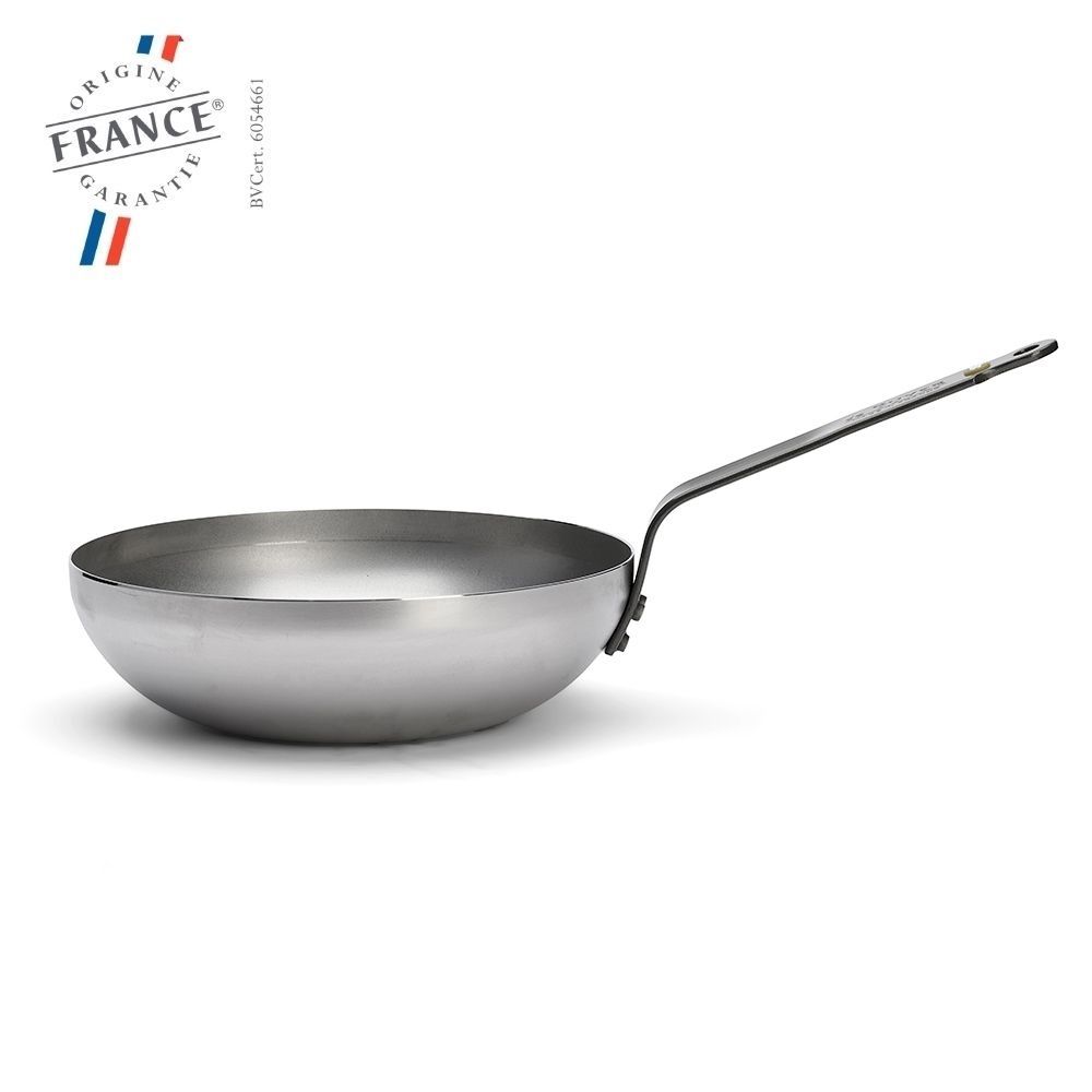 de Buyer - Mineral B - Curved steel wok with handle - 28 cm de Buyer - Mineral B - Curved steel wok with handle - 28 cm