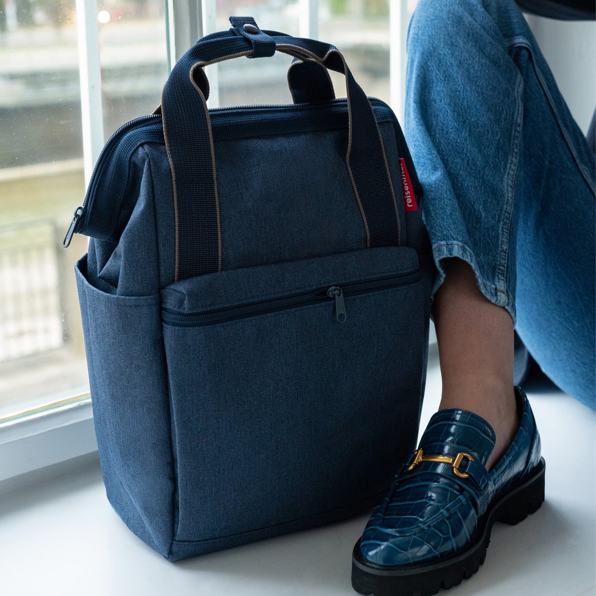 reisenthel - allrounder R - herringbone dark blue