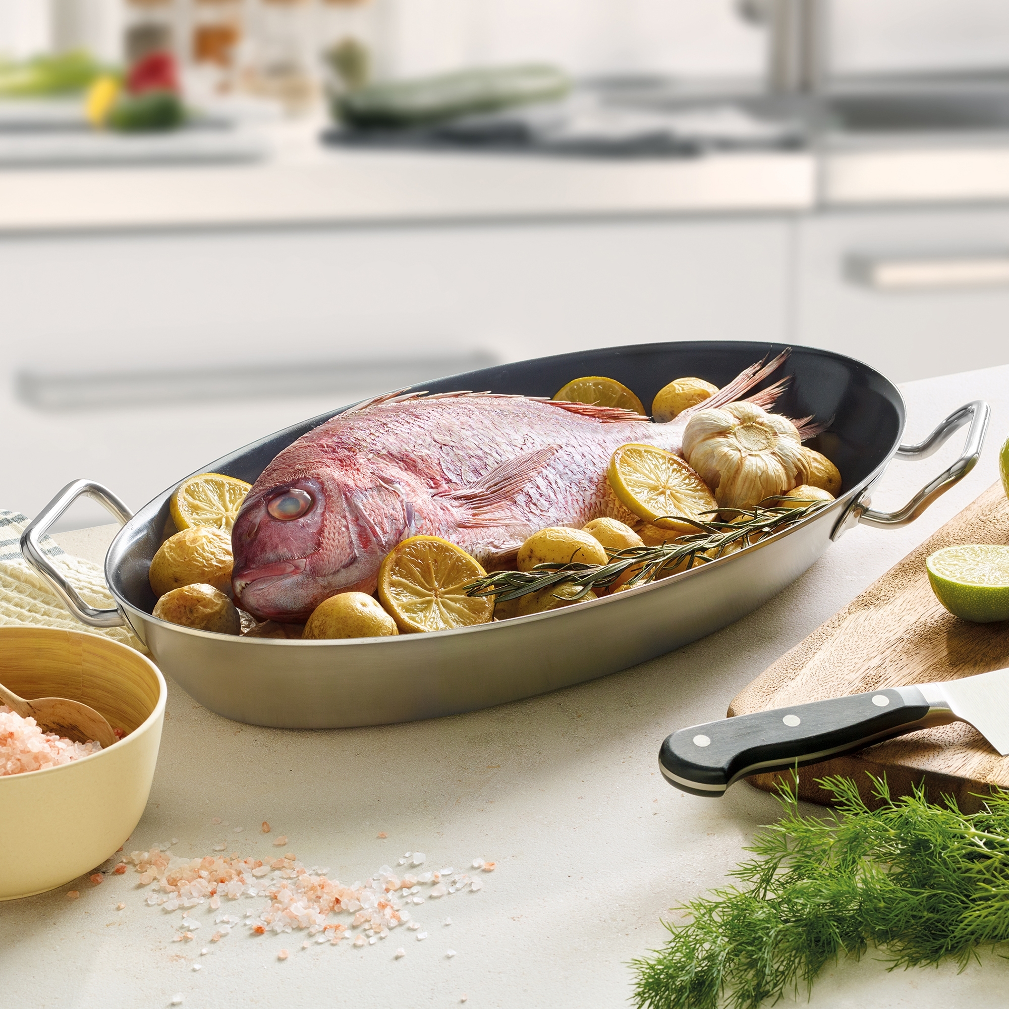 Spring - Serving pan oval PURE VULCANO - 40 cm