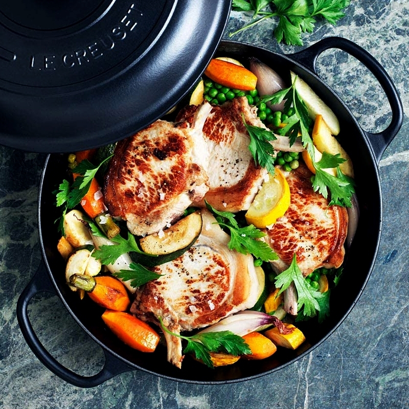 Le Creuset - Signature Gourmet-Profitopf 30 cm - Innen Schwarz Le Creuset - Signature Gourmet-Profitopf 30 cm - Innen Schwarz