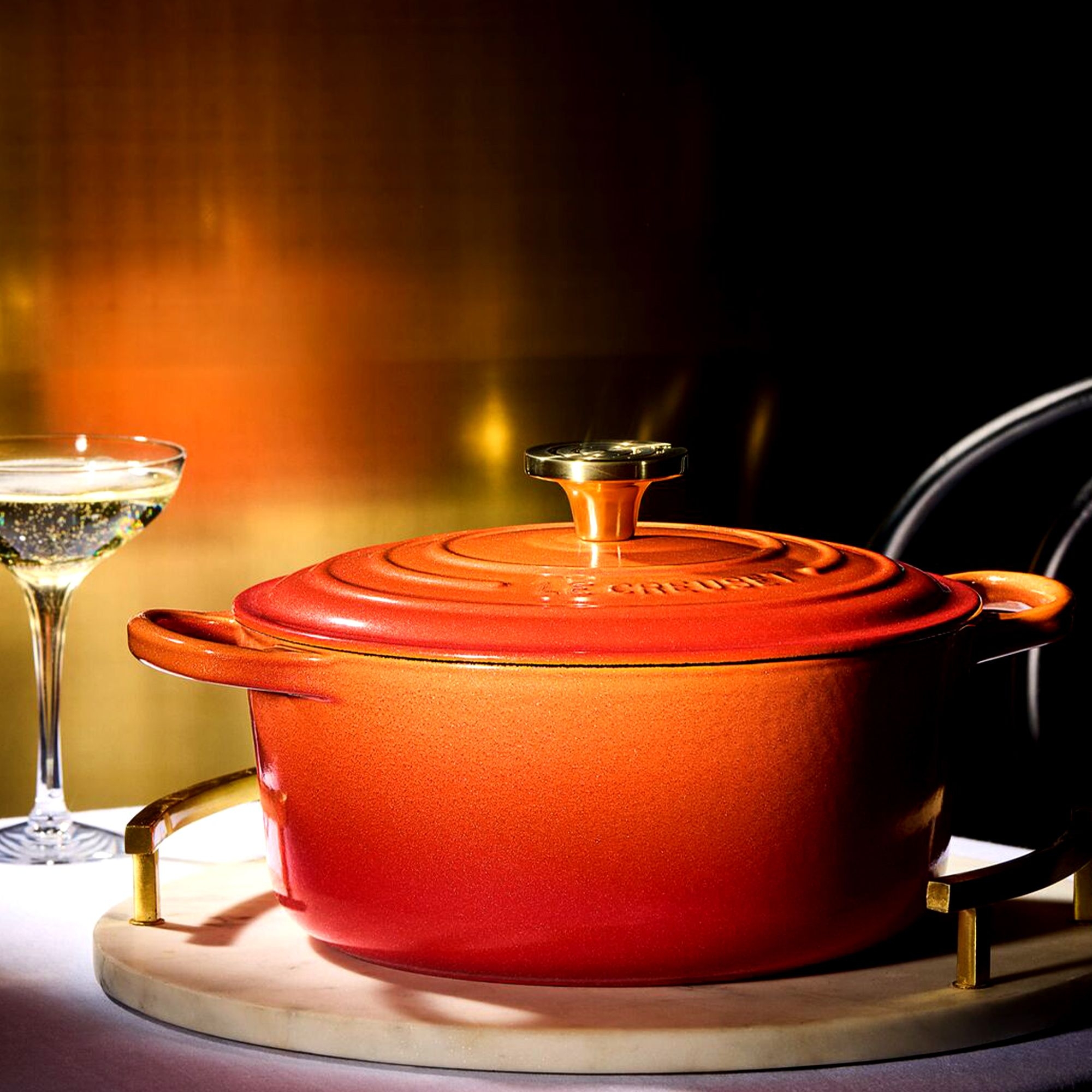 Le Creuset - Signature roasting pan round 20 cm - FLAMME DORÉE Le Creuset - Signature roasting pan round 20 cm - FLAMME DORÉE