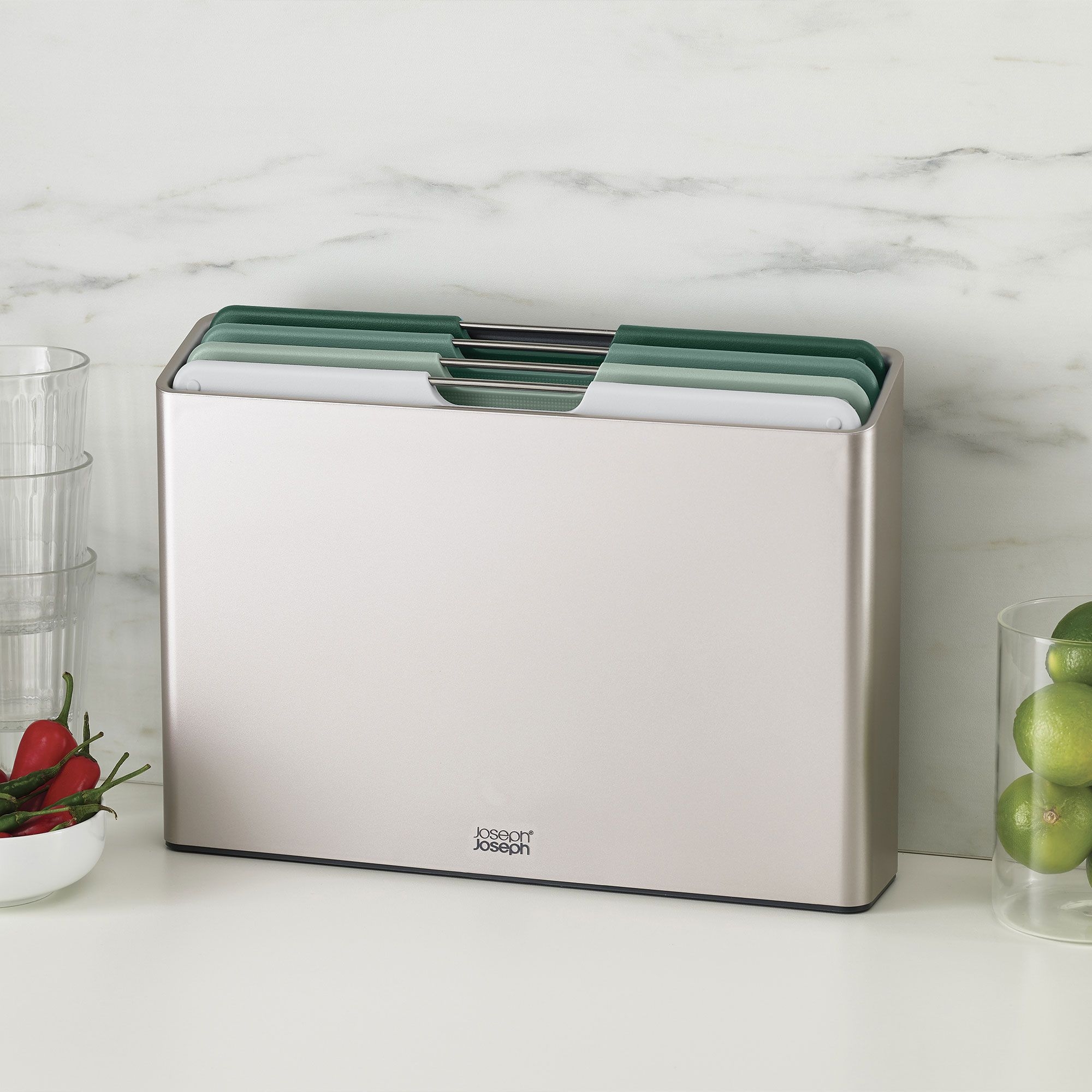 Joseph Joseph - Folio™ 4-teiliges Schneidebrett-Set - sage