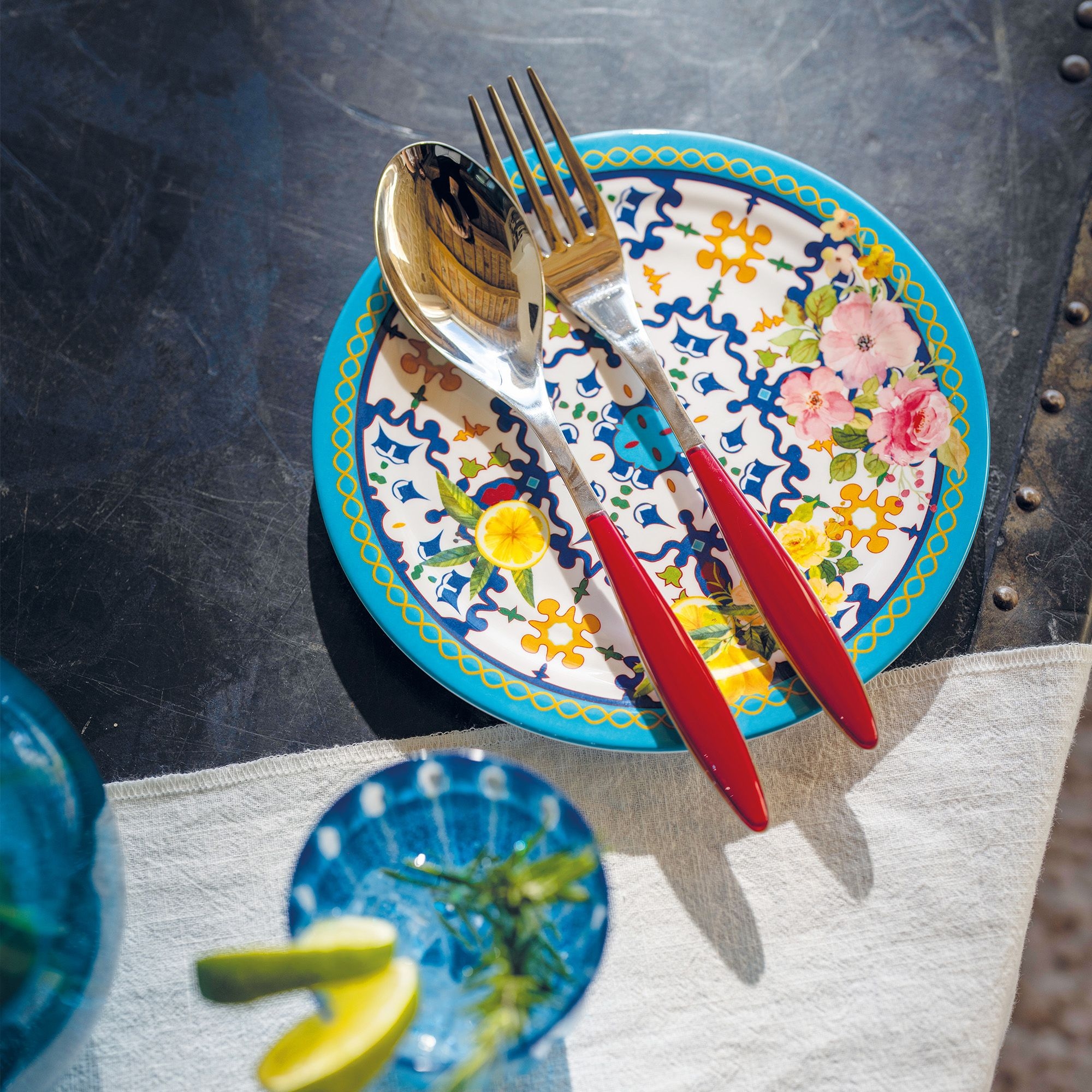 Guzzini - Dessert plate 'Flower&Lemon'
