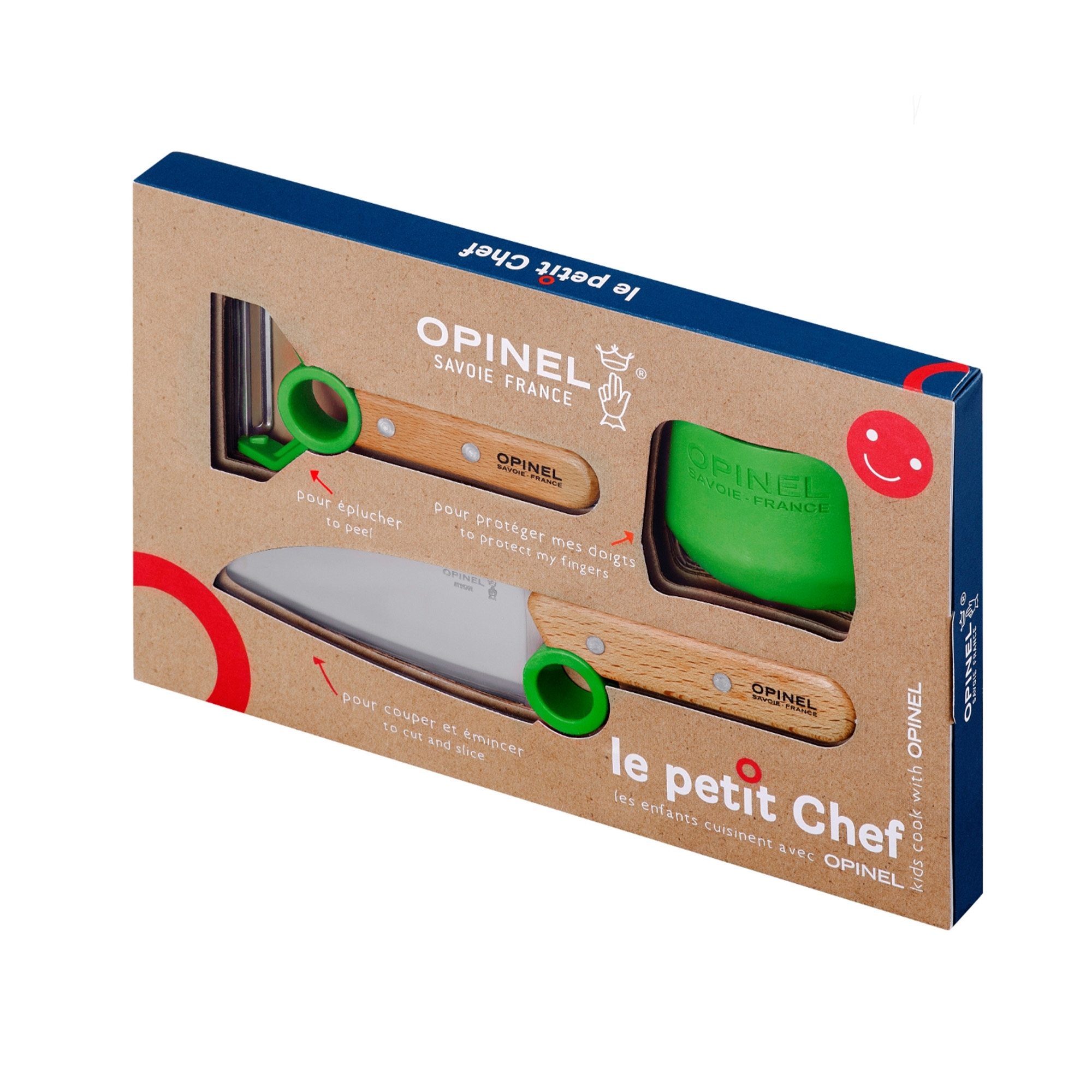 Opinel - Children's kitchen knife set - Le Petit Chef - 3-pcs. - green