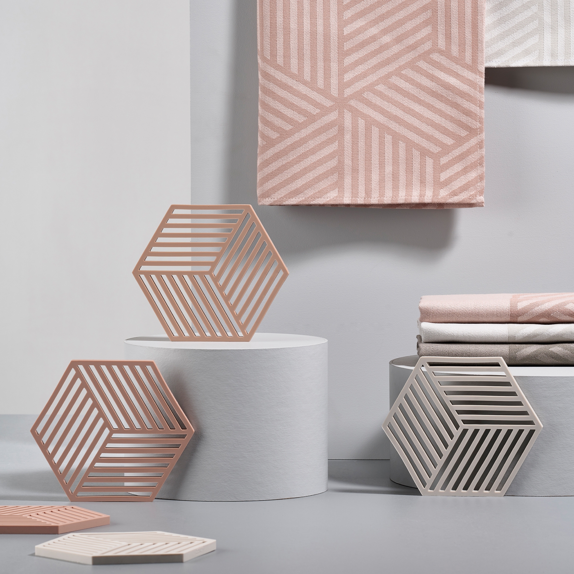 Zone - Hexagon Trivet - Warm Grey