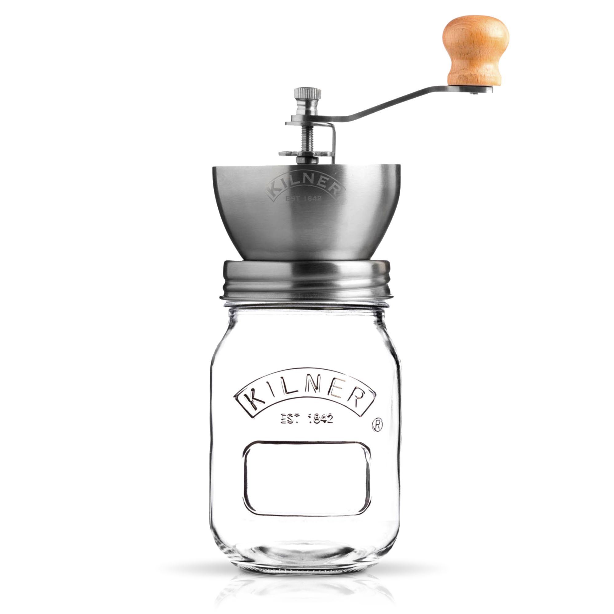 Kilner - Coffee grinder with crank handle and glass - 500 ml