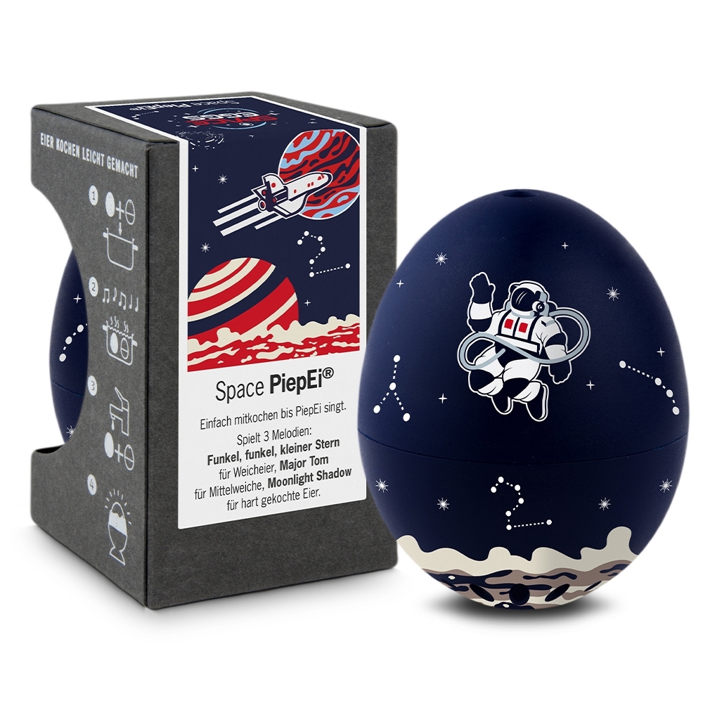 Space PiepEi Eierkocher mit Weltraumdesign und Box
