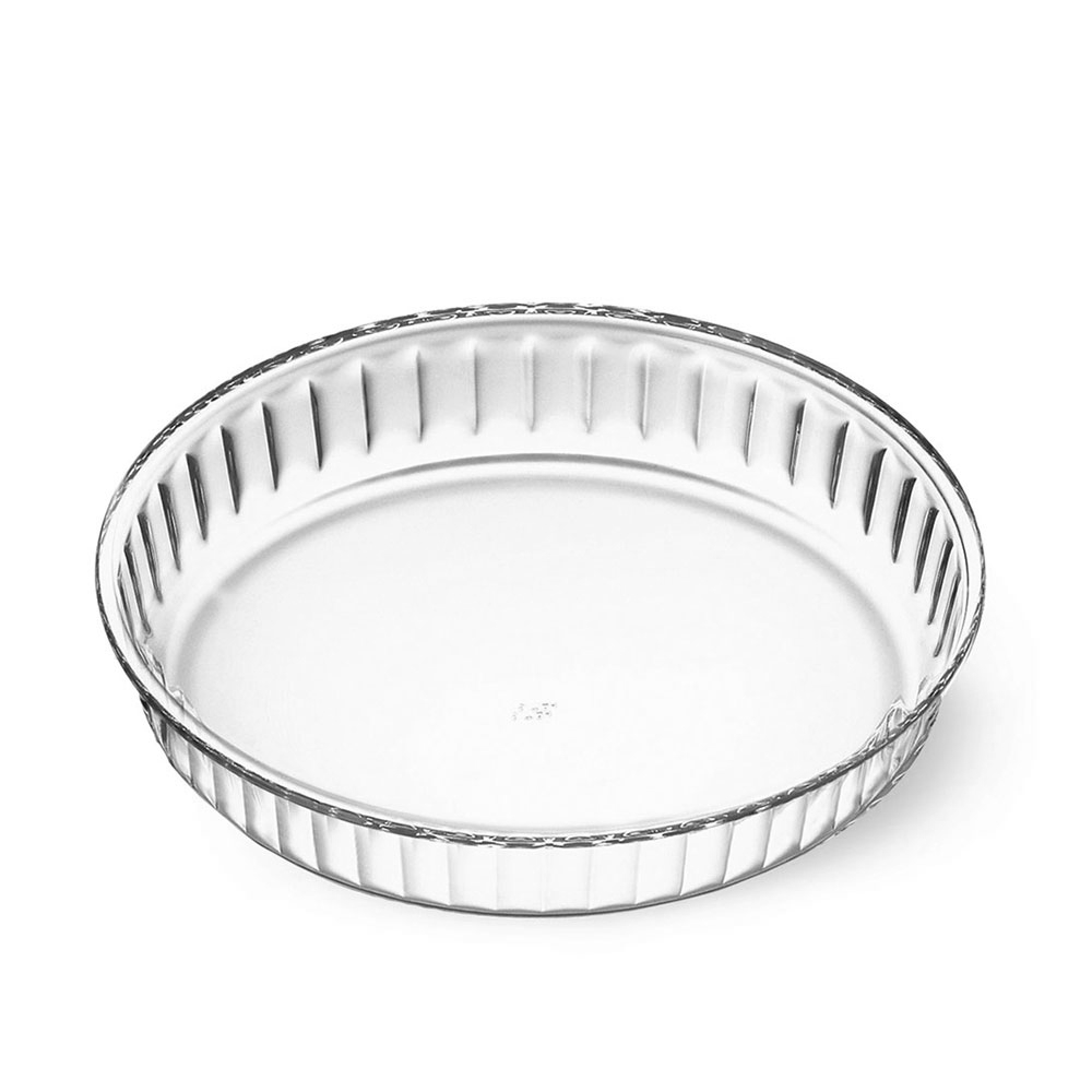 Round SIMAX Fashion glass cake dish with fluted rim