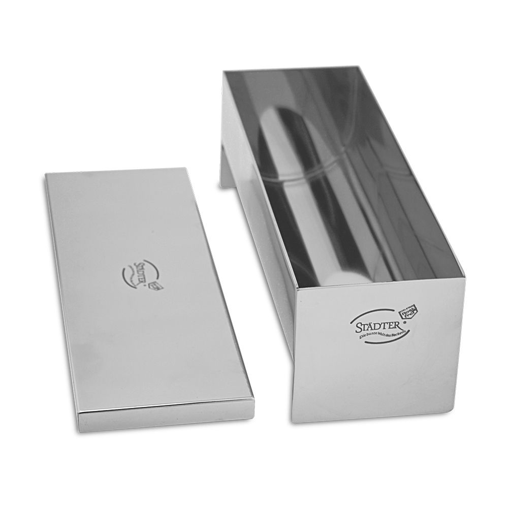Städter - Pastry and terrine mould Half-round - 23 x 7,5 x 7,5 cm - with lid - 1.000 ml