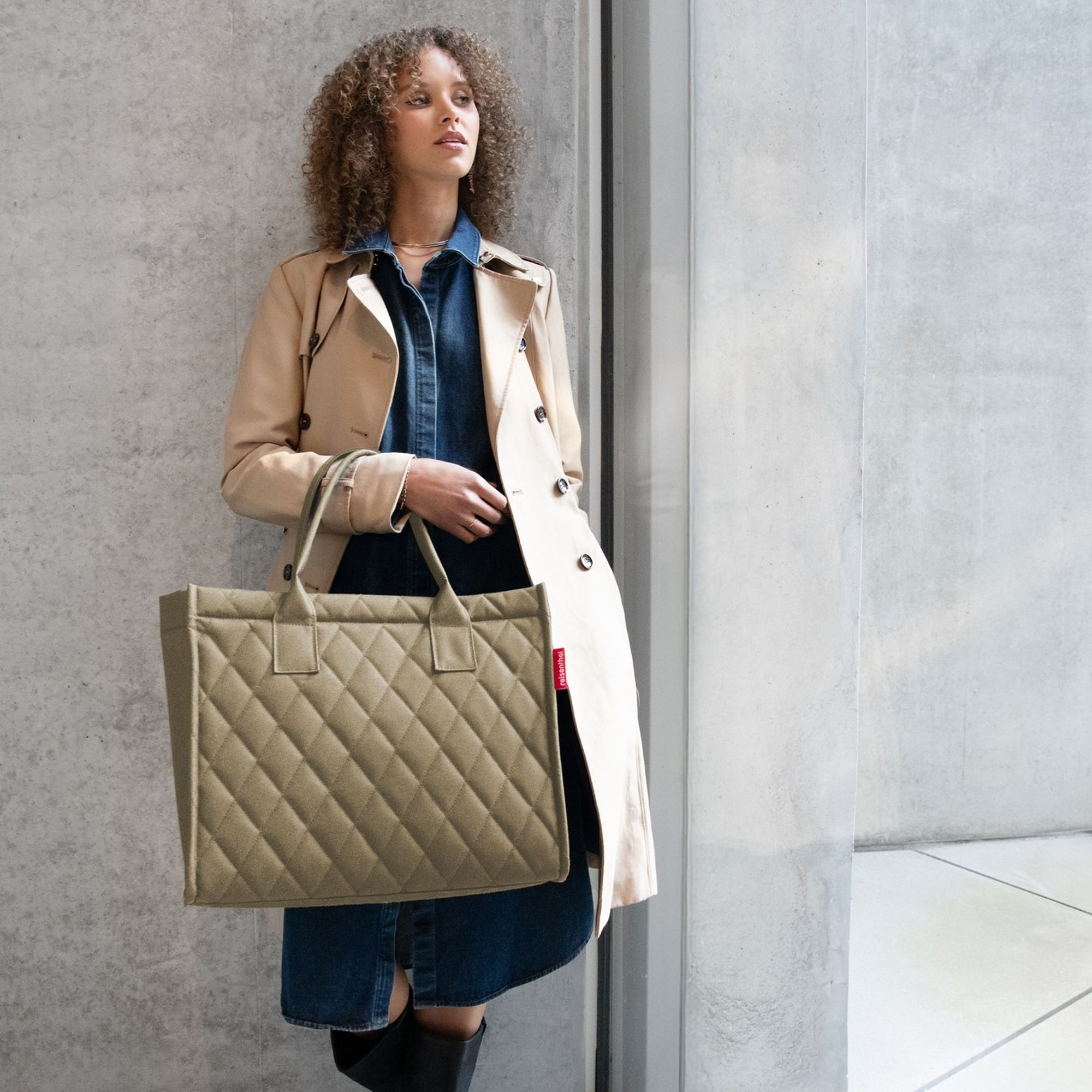 reisenthel - daily shopper business - rhombus olive