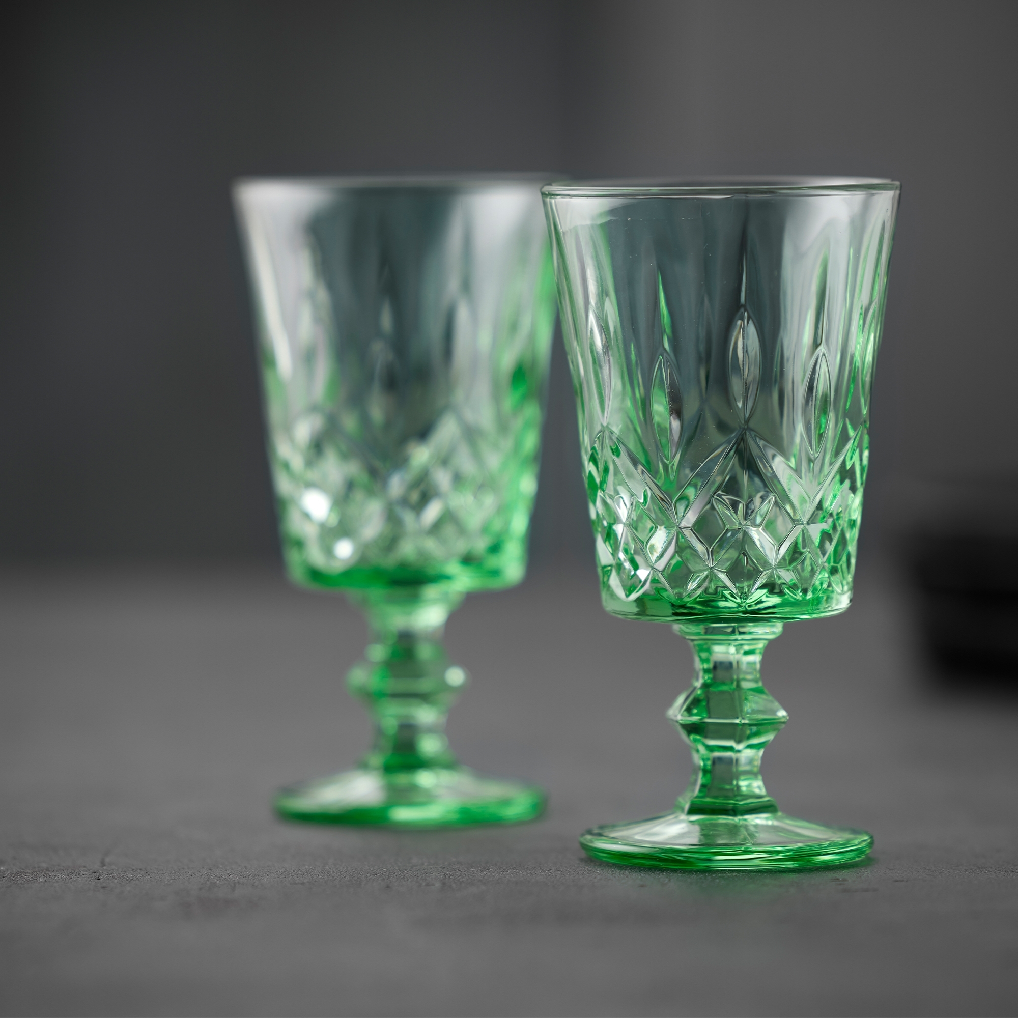 Lyngby glass -Sorrento - Wine glass - Green - 4 pcs.