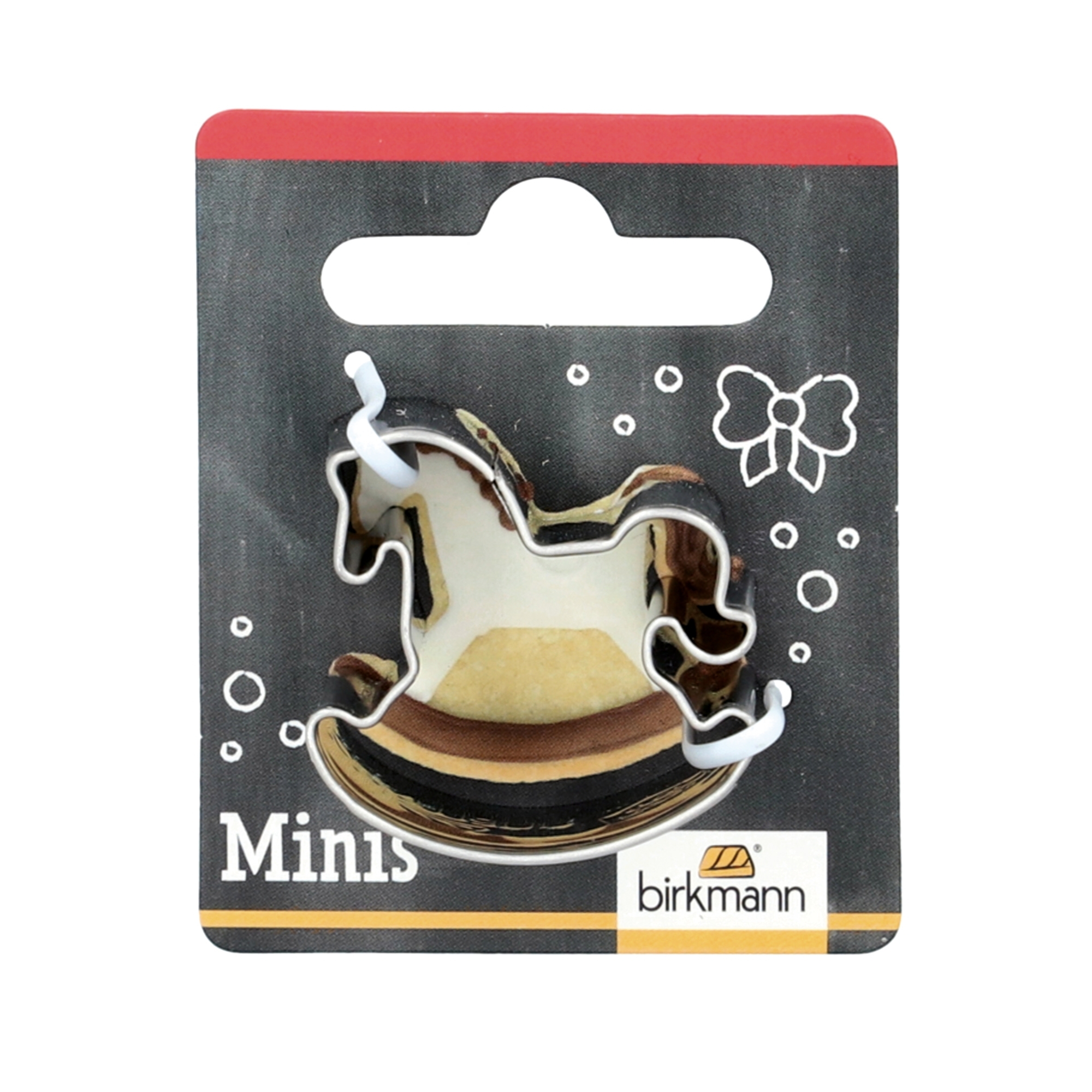 Birkmann - Mini cookie cutter - Rocking horse - 3 cm