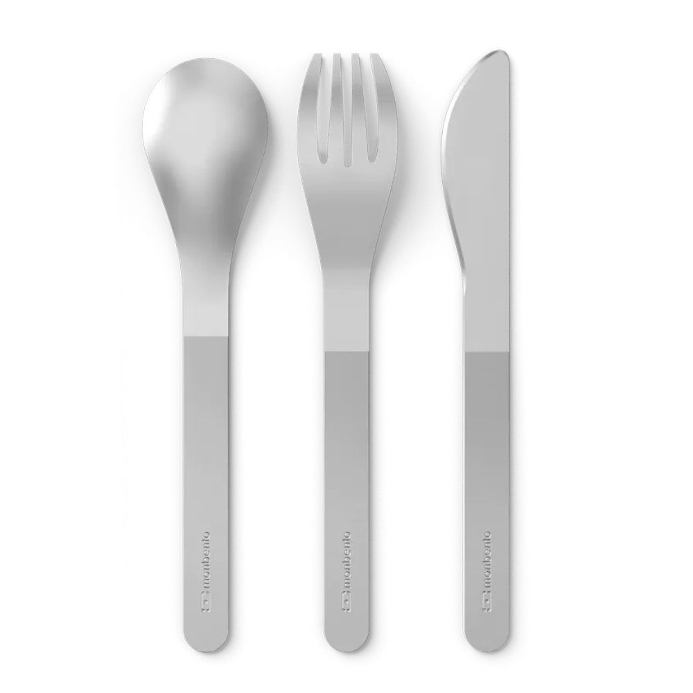 monbento - MB Slim Nest - Besteckset im Stoffetui, black