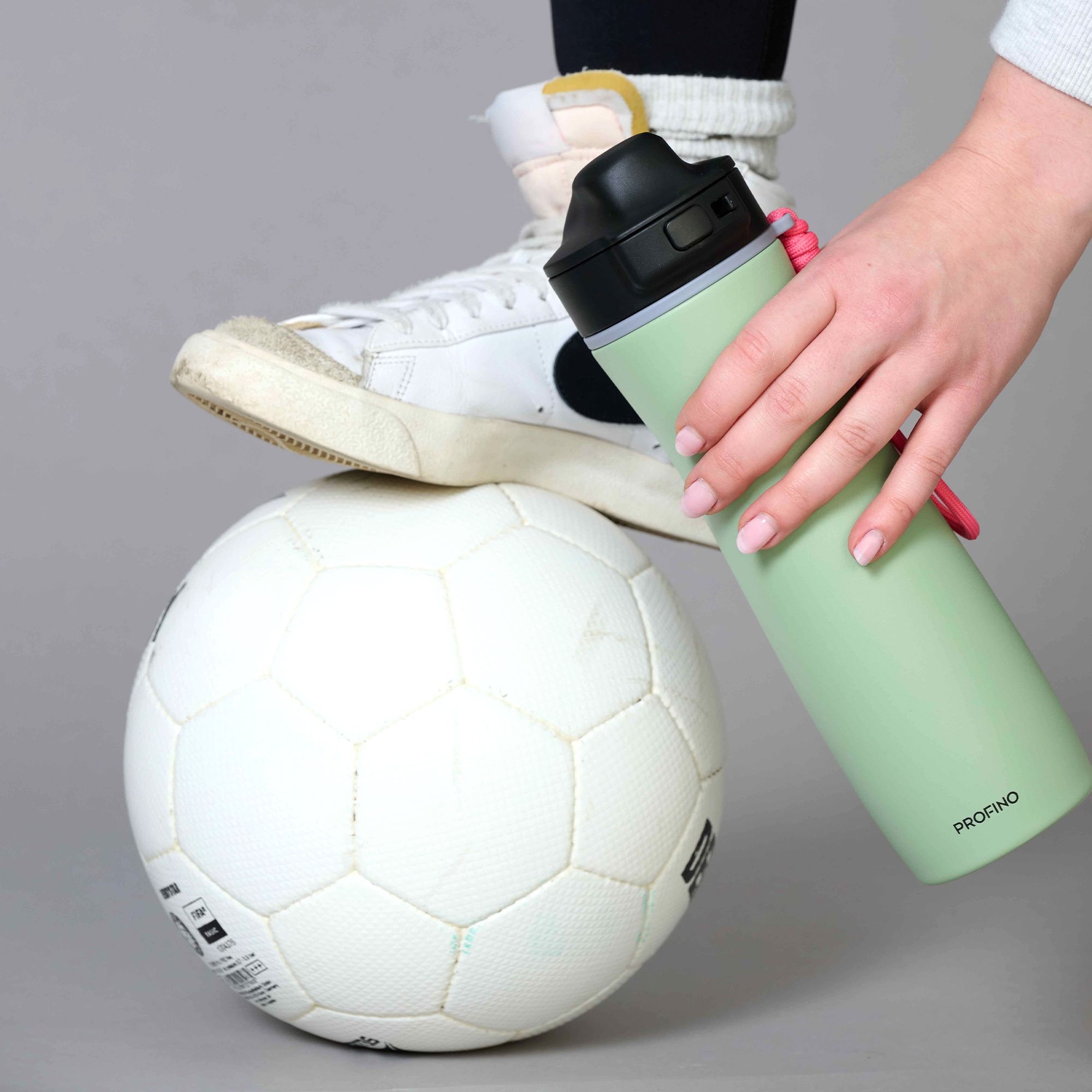 Profino - Stainless steel Active Sports Bottle - 600 ml - Green