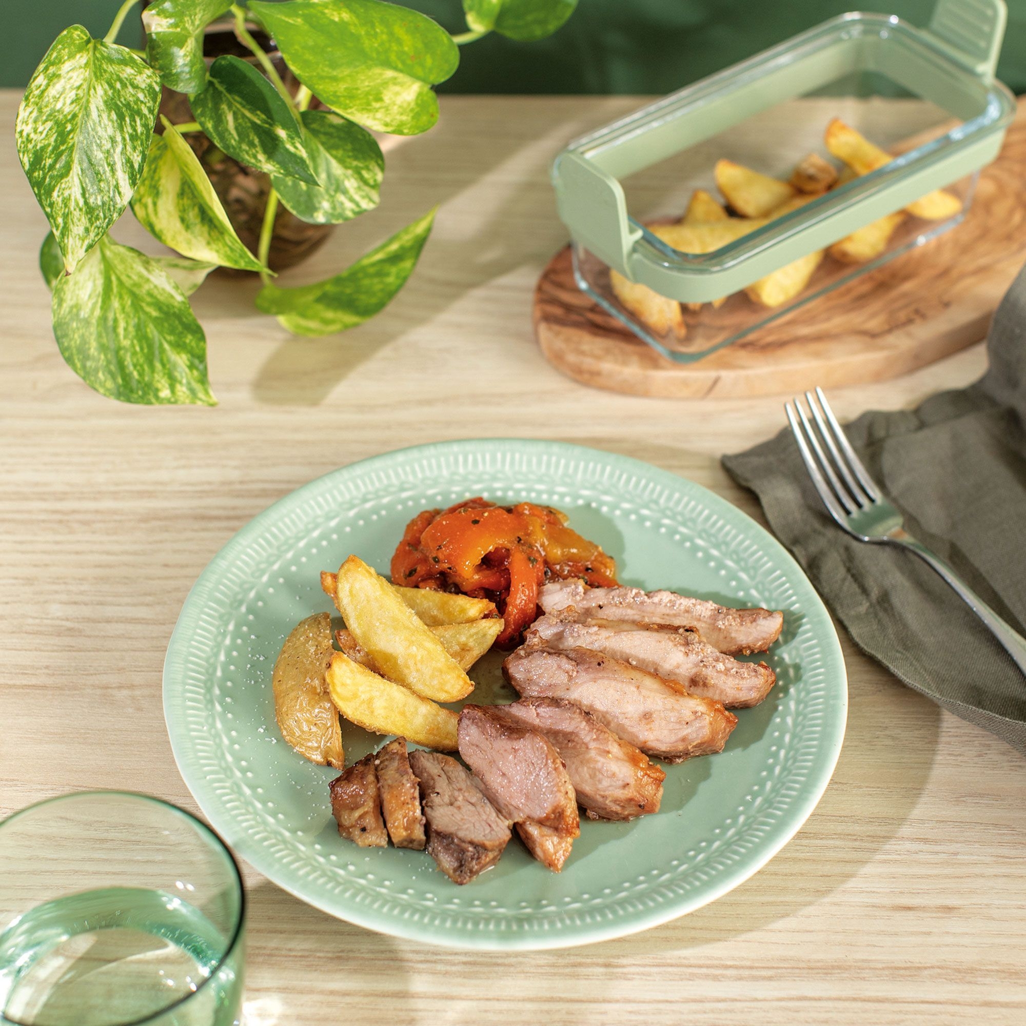 Lékué - Rectangular glass bowls, set of 2